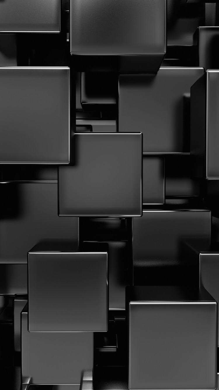 Shiny Black Squares Abstract Wallpapers in 2020