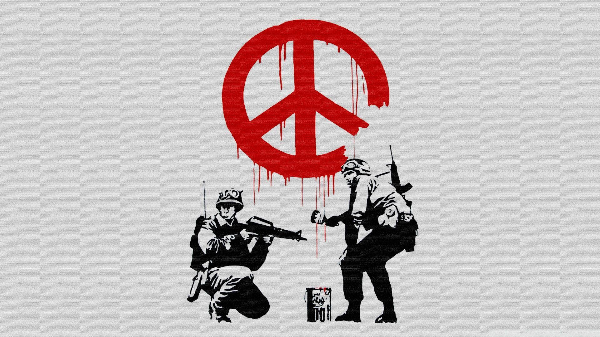 Peace Graffiti Wallpaper Banksy Peace ❤ 4K HD Desktop Wallpaper