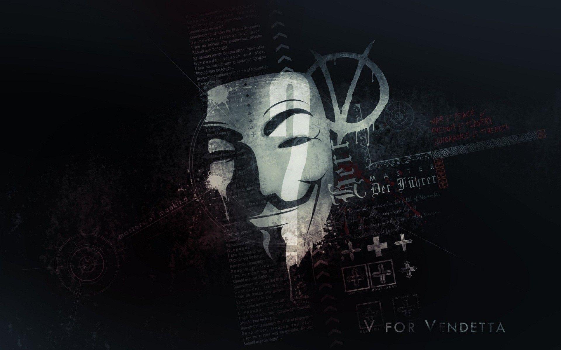 V for Vendetta Mask Wallpaper