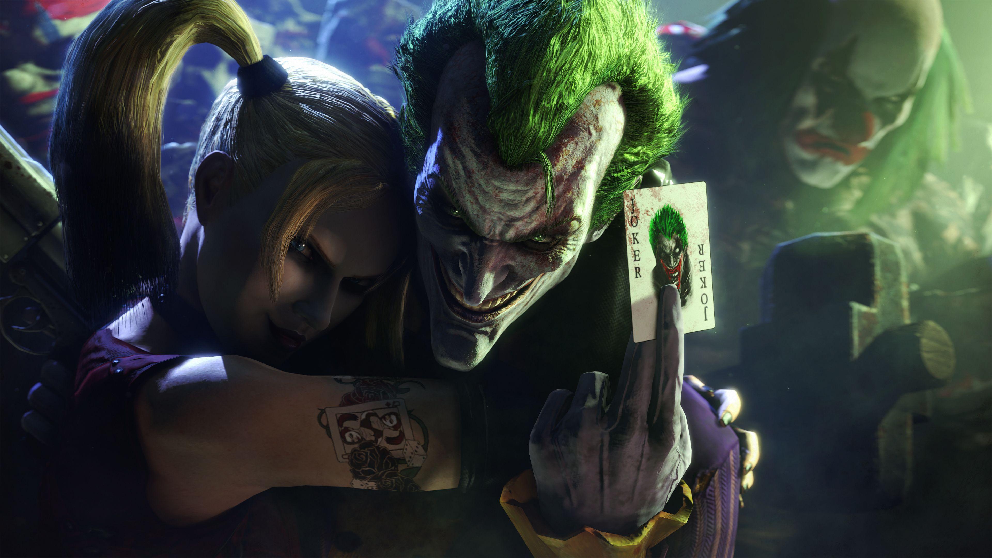 Arkham city, Joker, Harley quinn Wallpaper, Background 4K Ultra HD