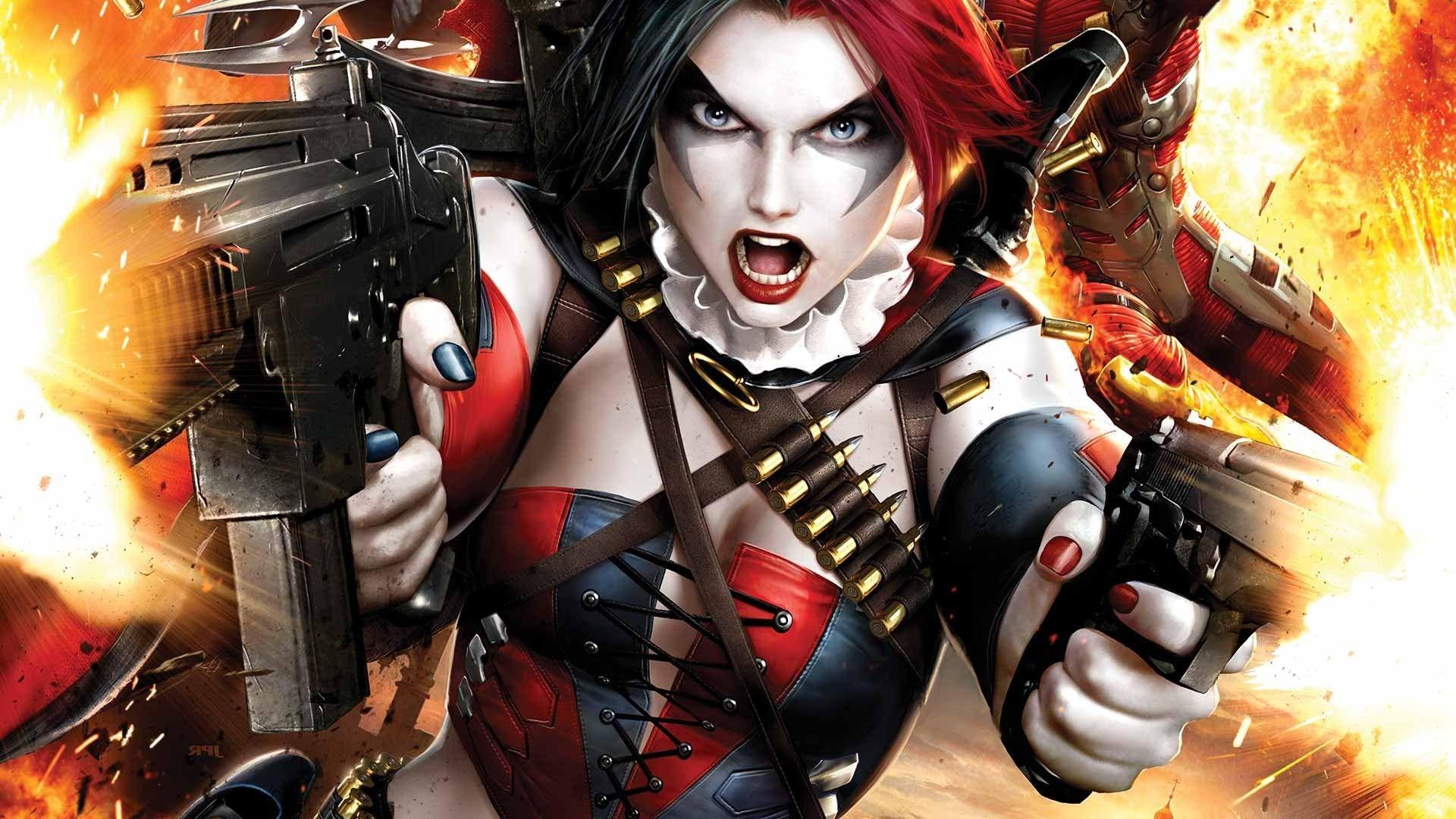 Suicide Squad, Harley Quinn, Gun, Batman Wallpaper HD / Desktop