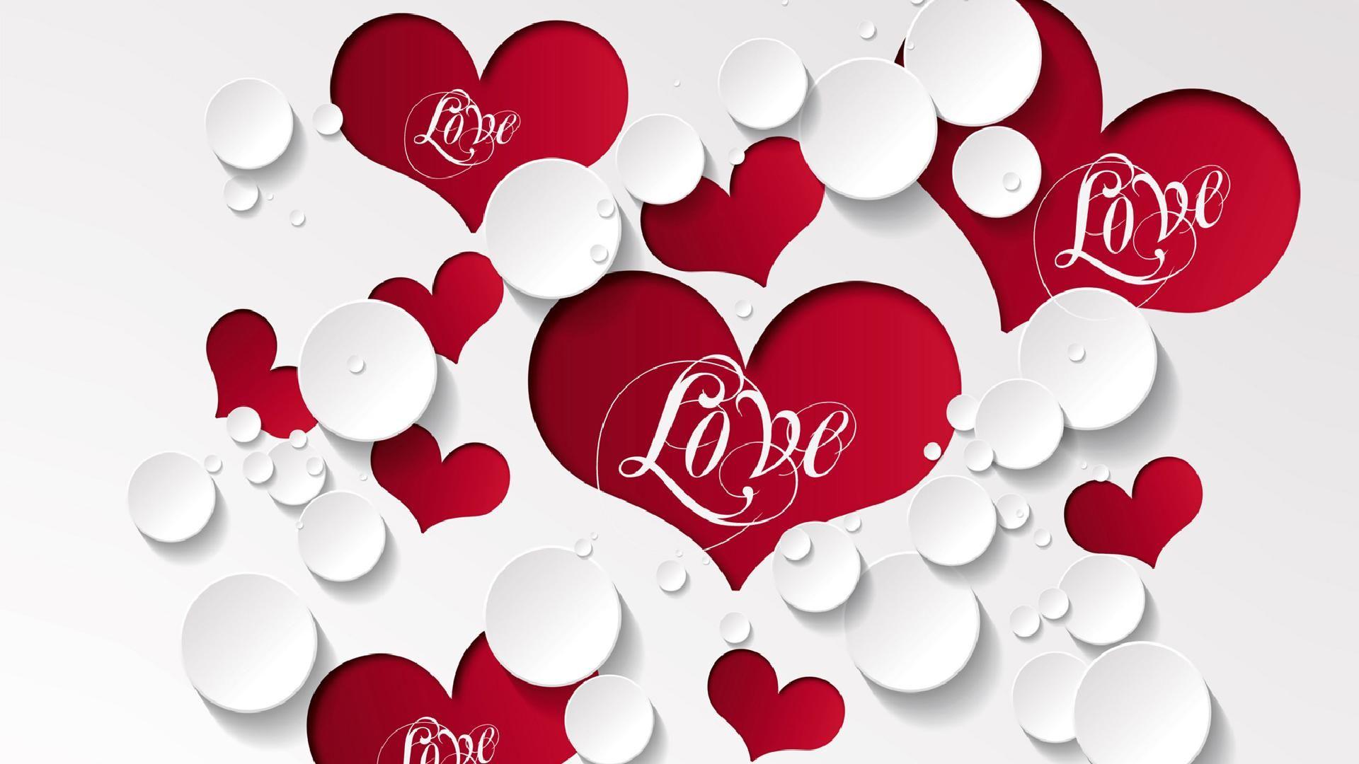 image of love hearts and wallpaper