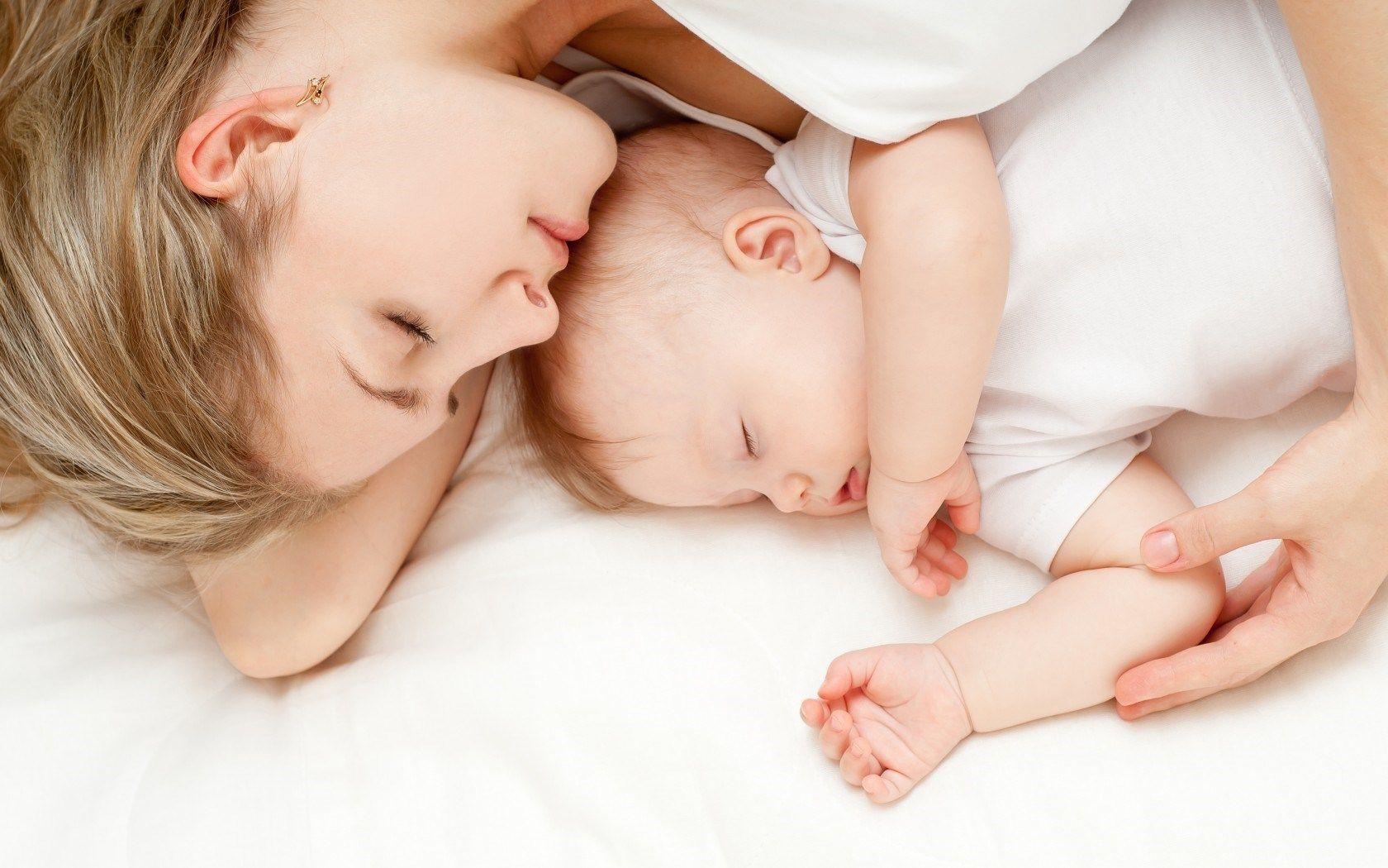 Mother Baby Sleep HD Wallpaper