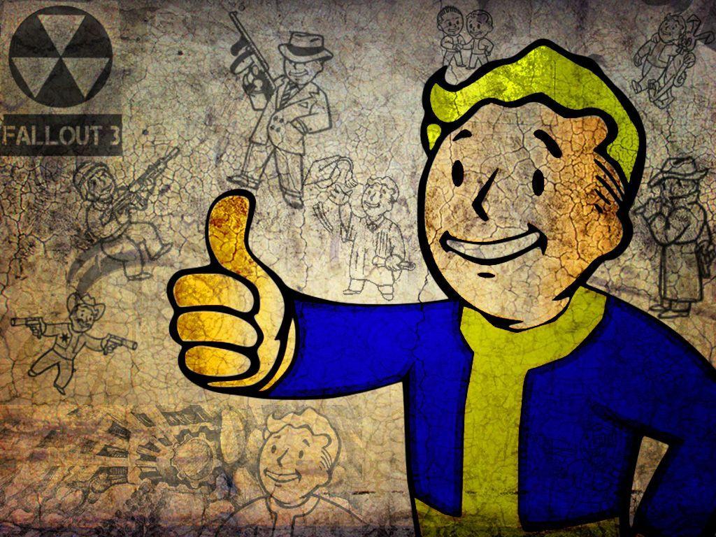 Walls of Gaming: Fallout Vault Boy Wallpaper