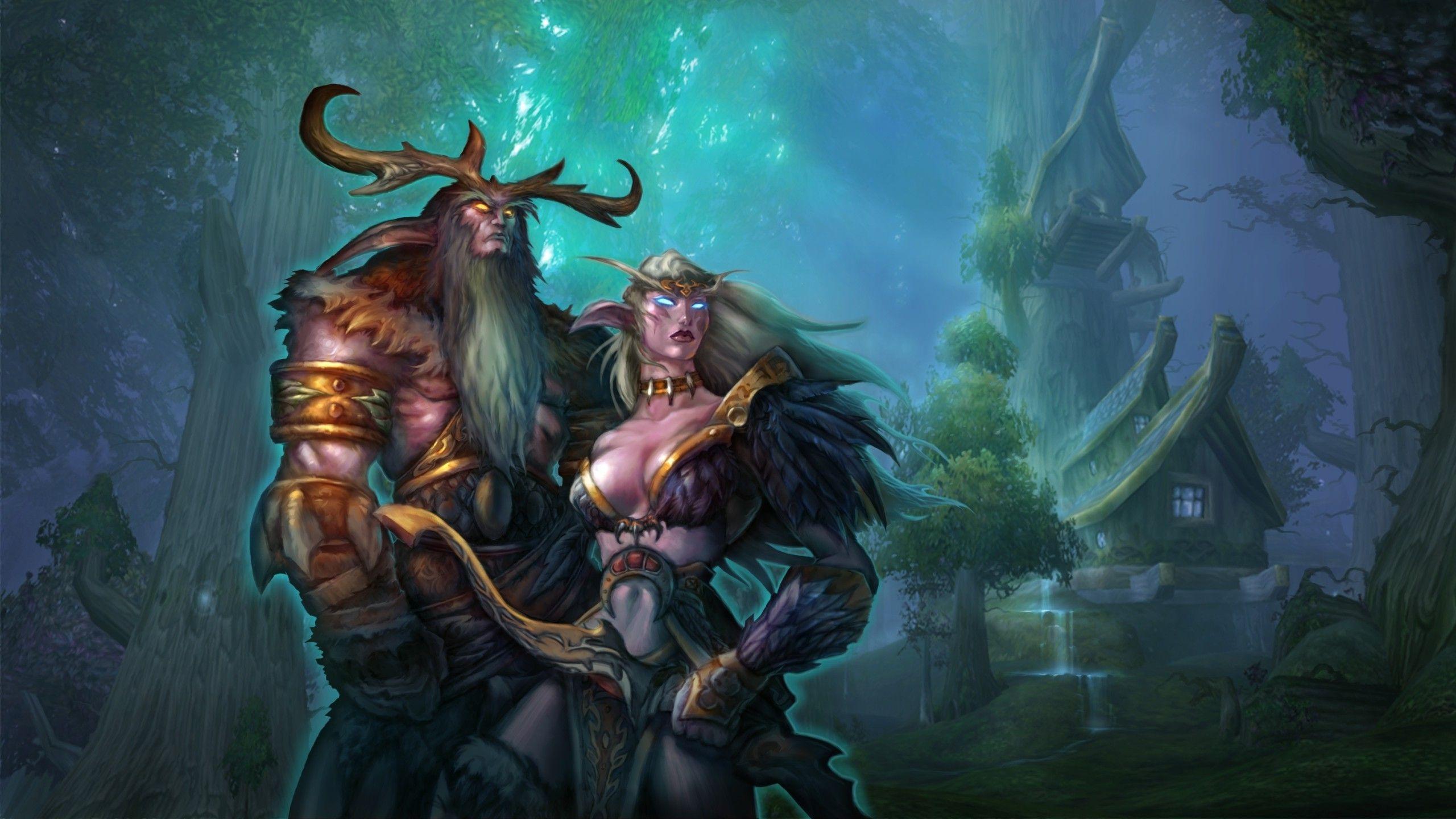 elves, Night Elves, World Of Warcraft, Fantasy Art, Malfurion