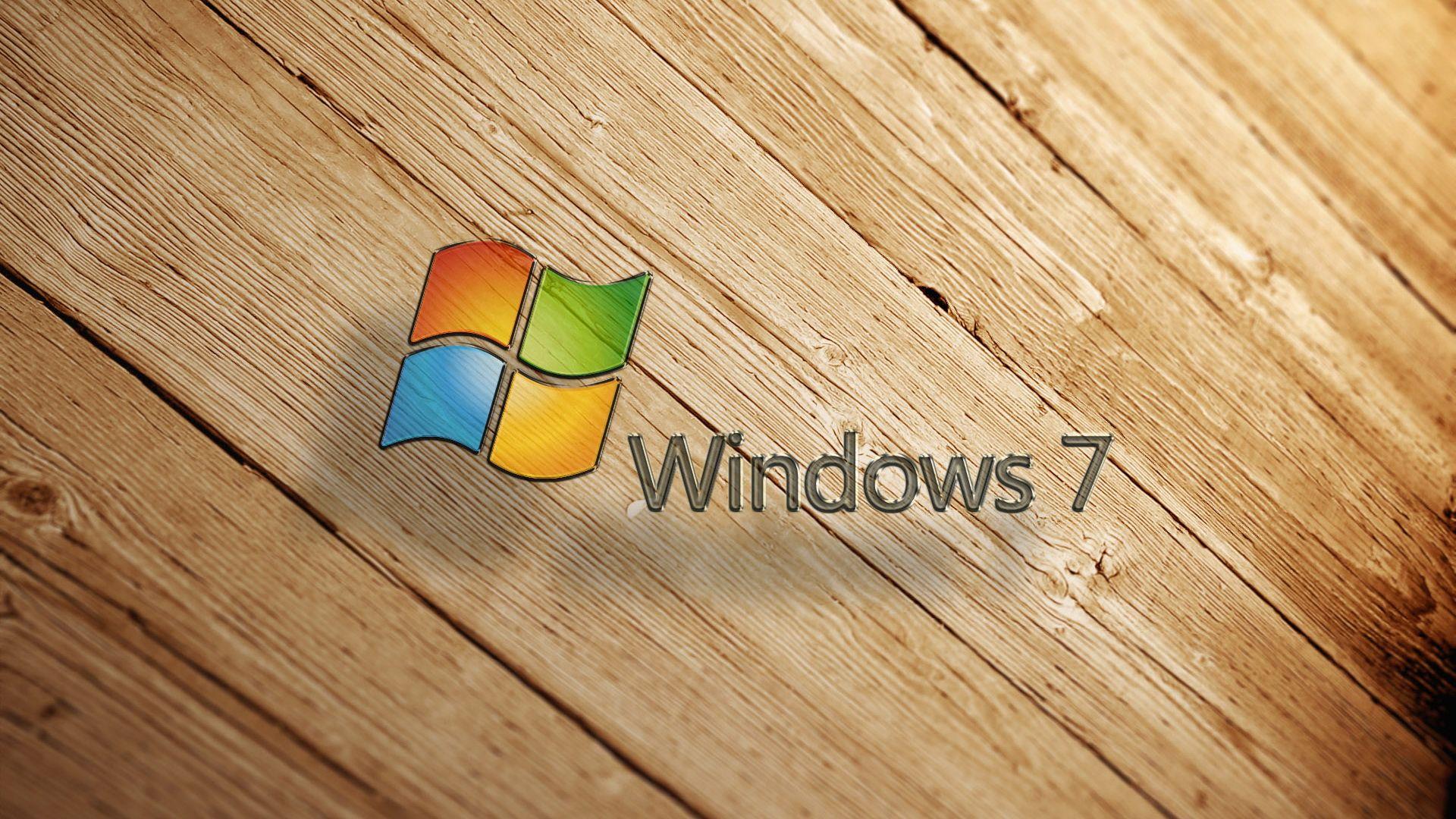 Windows 7 Wood Background HD Picture Wallpaper