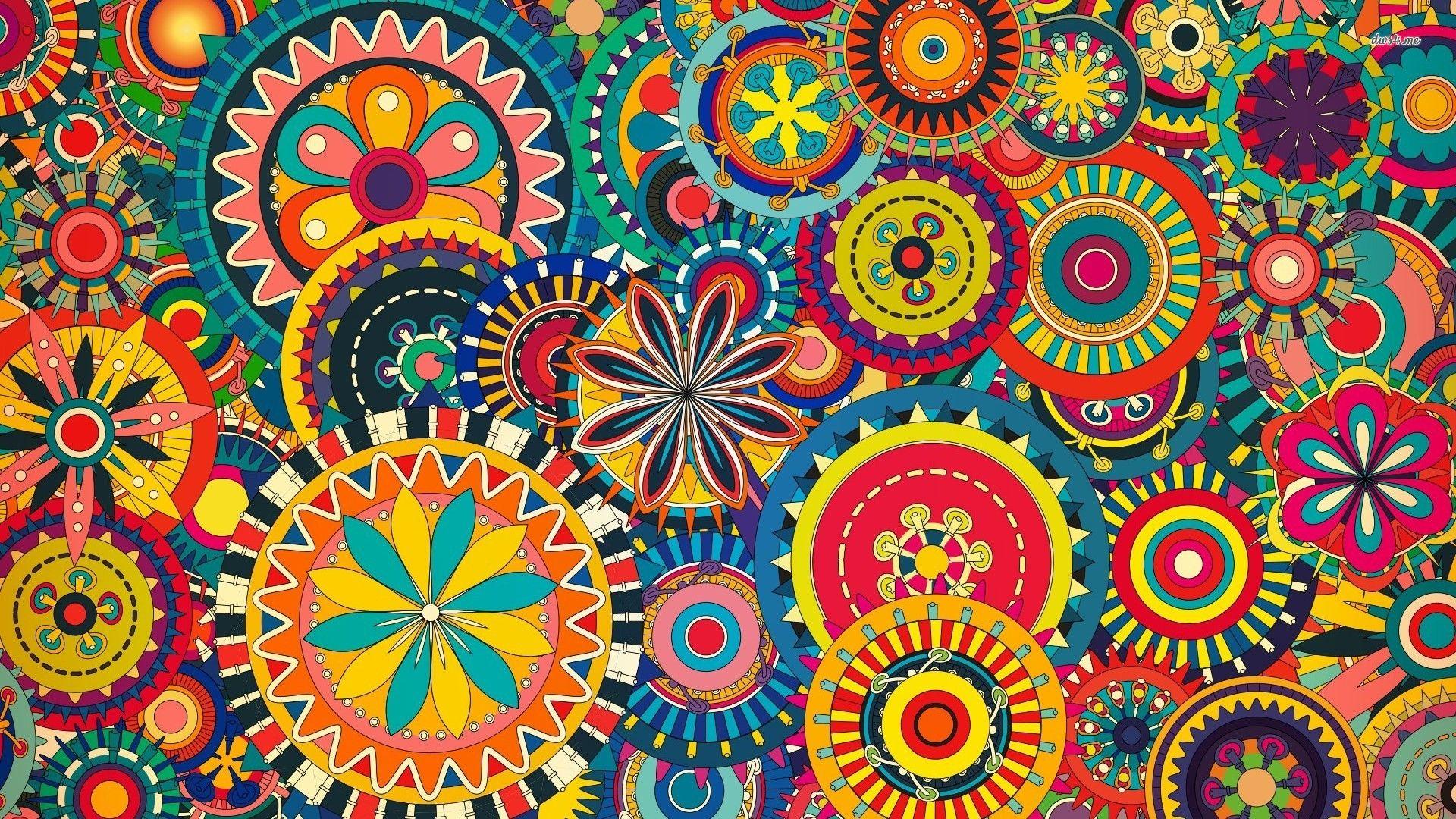 Aztec Pattern Wallpaper HD Background