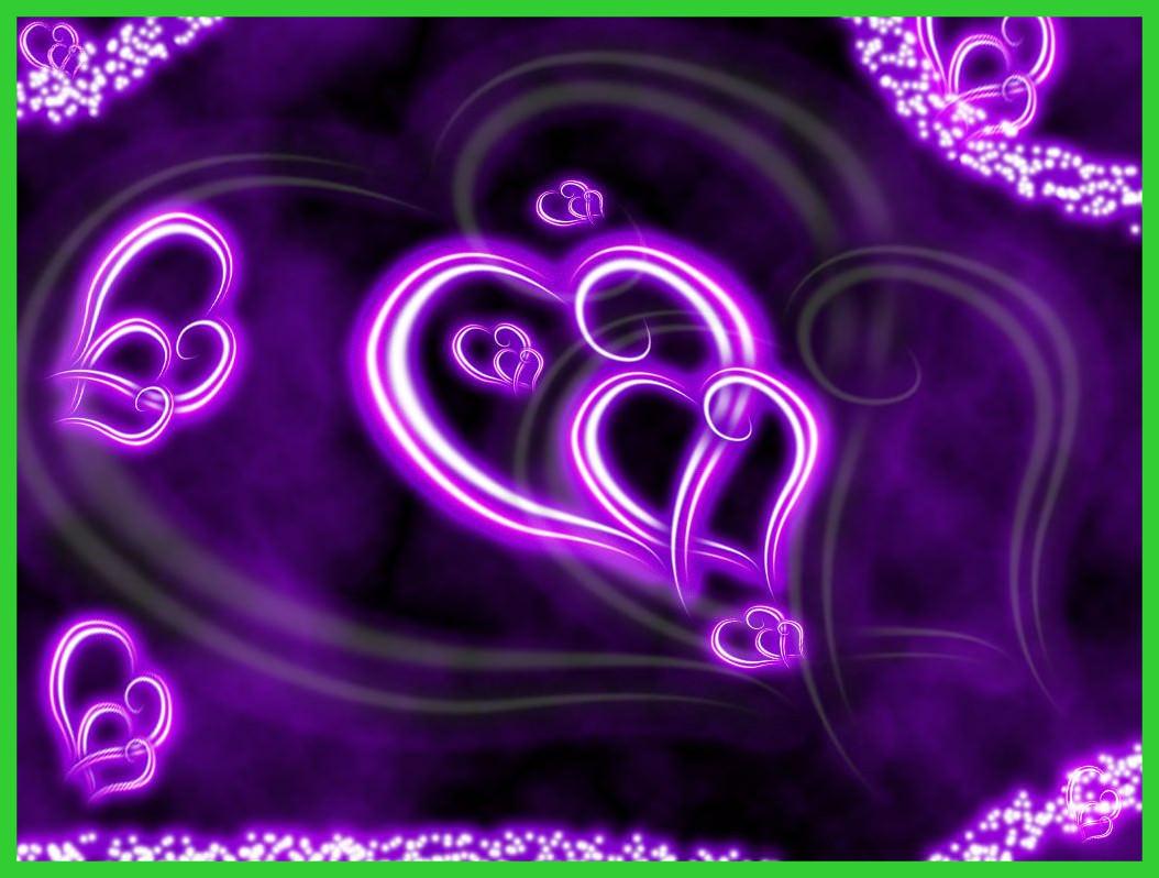 Appealing Abstract Purple Love Art Wallpaper Background Picture