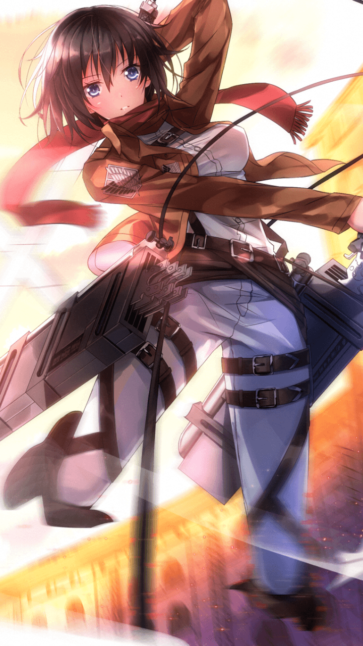 Anime Attack On Titan Mikasa Ackerman Annie Leonhart Mobile