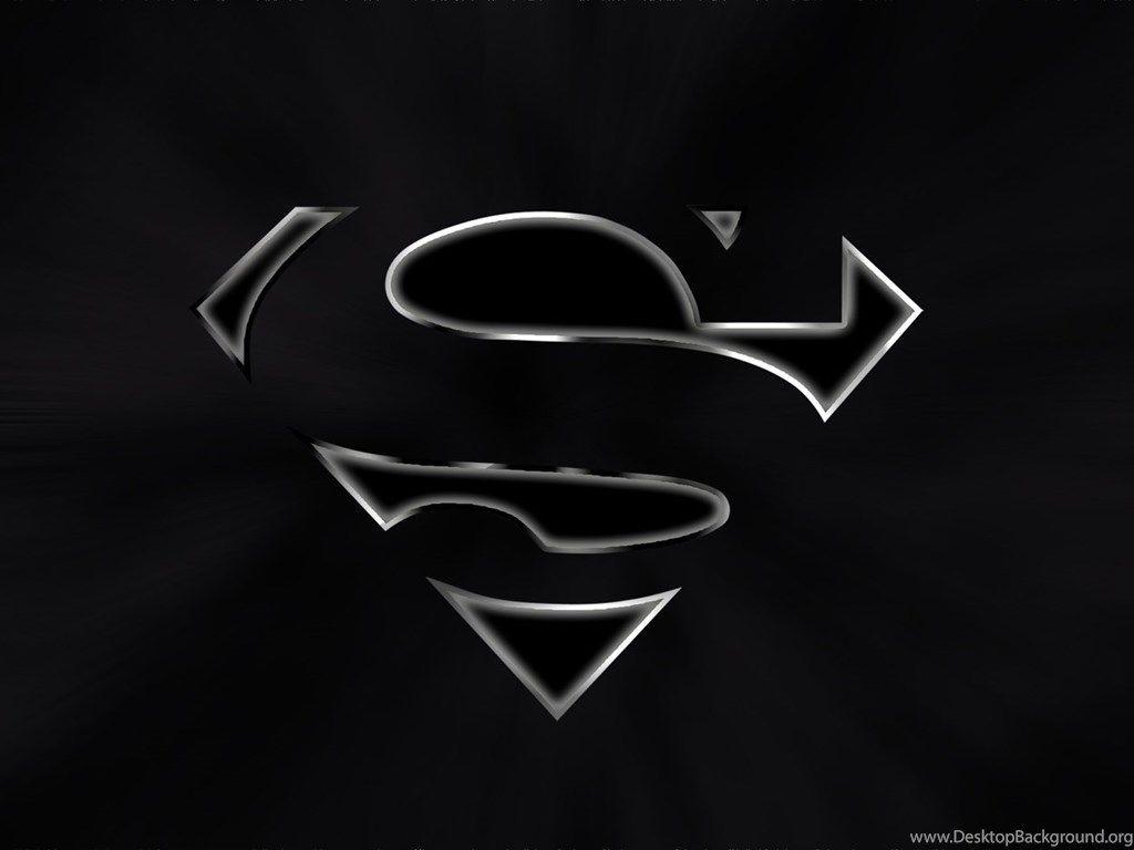 Superman Logo Wallpaper Black Desktop Background
