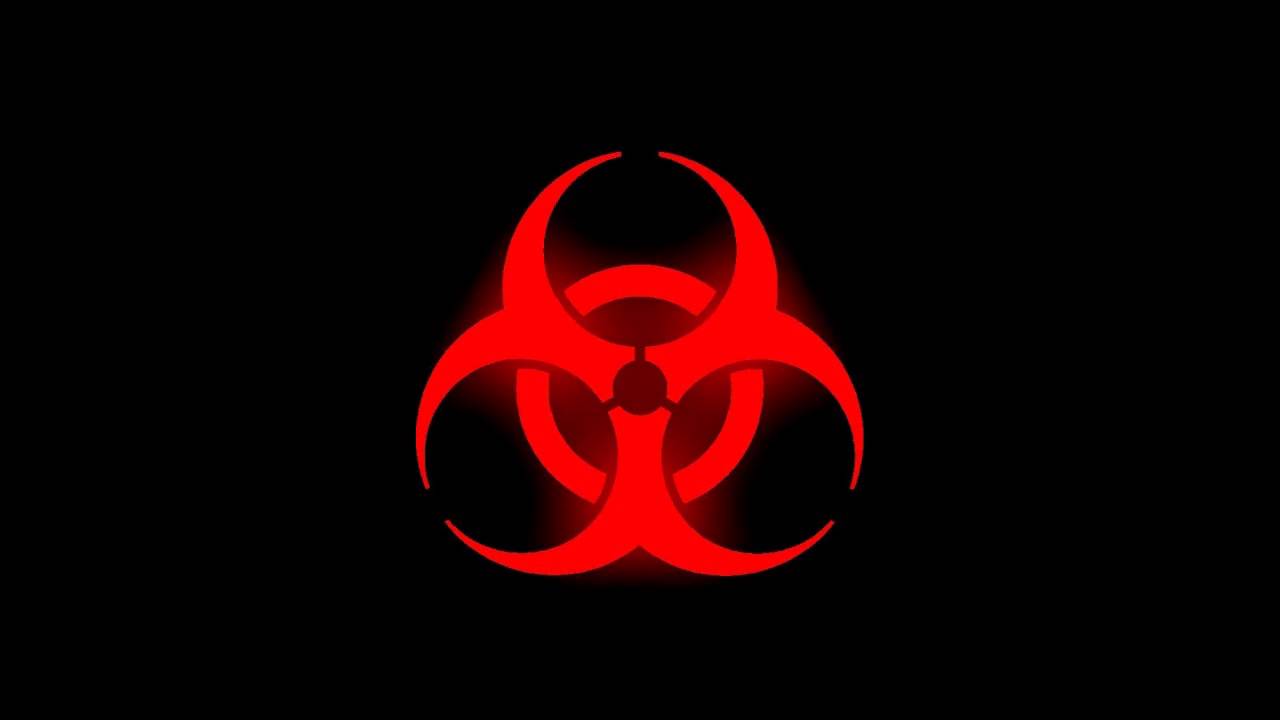 Glowing Biohazard Symbol (Red)