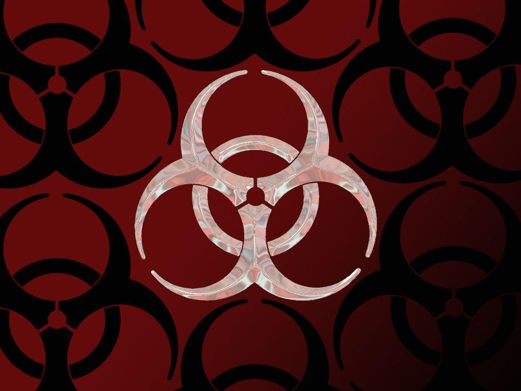 Red Surrounded Black Biohazard