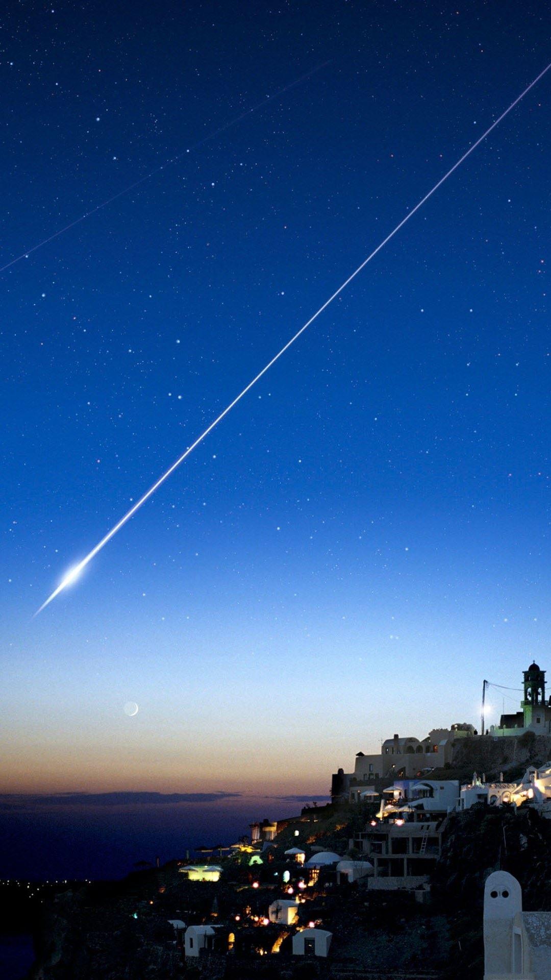 Shooting Star Over Cliff City iPhone 6 Plus HD Wallpaper HD
