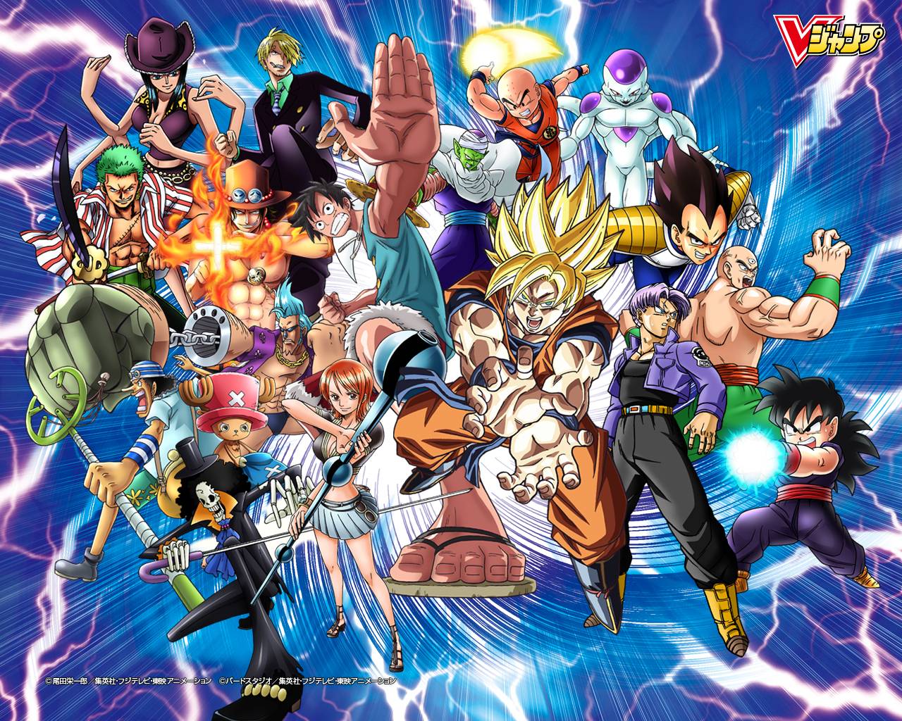 DRAGON BALL VS ONE PIECE VS NARUTO 