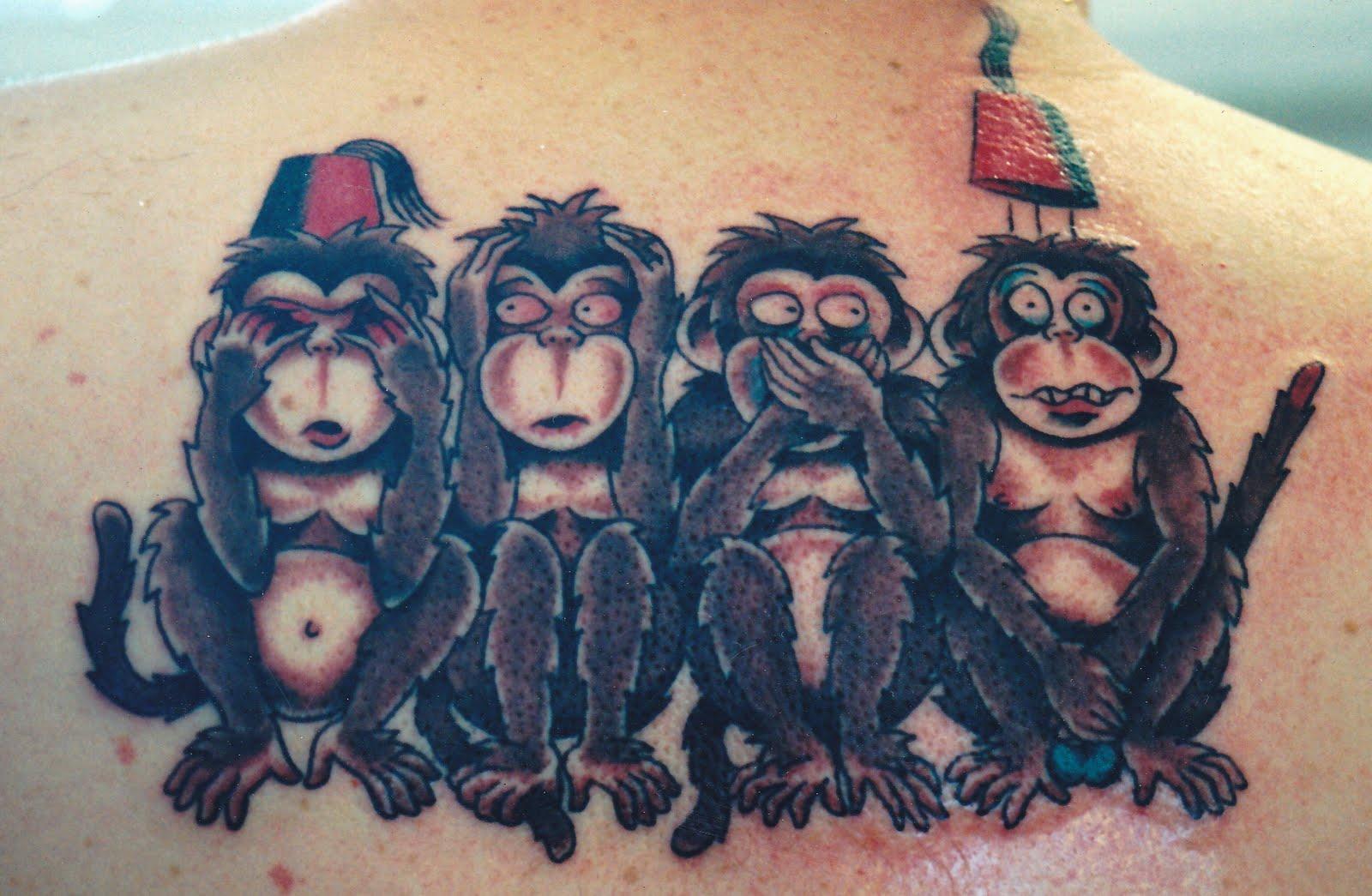 Funny Monkey Tattoo 24 Free Wallpaper