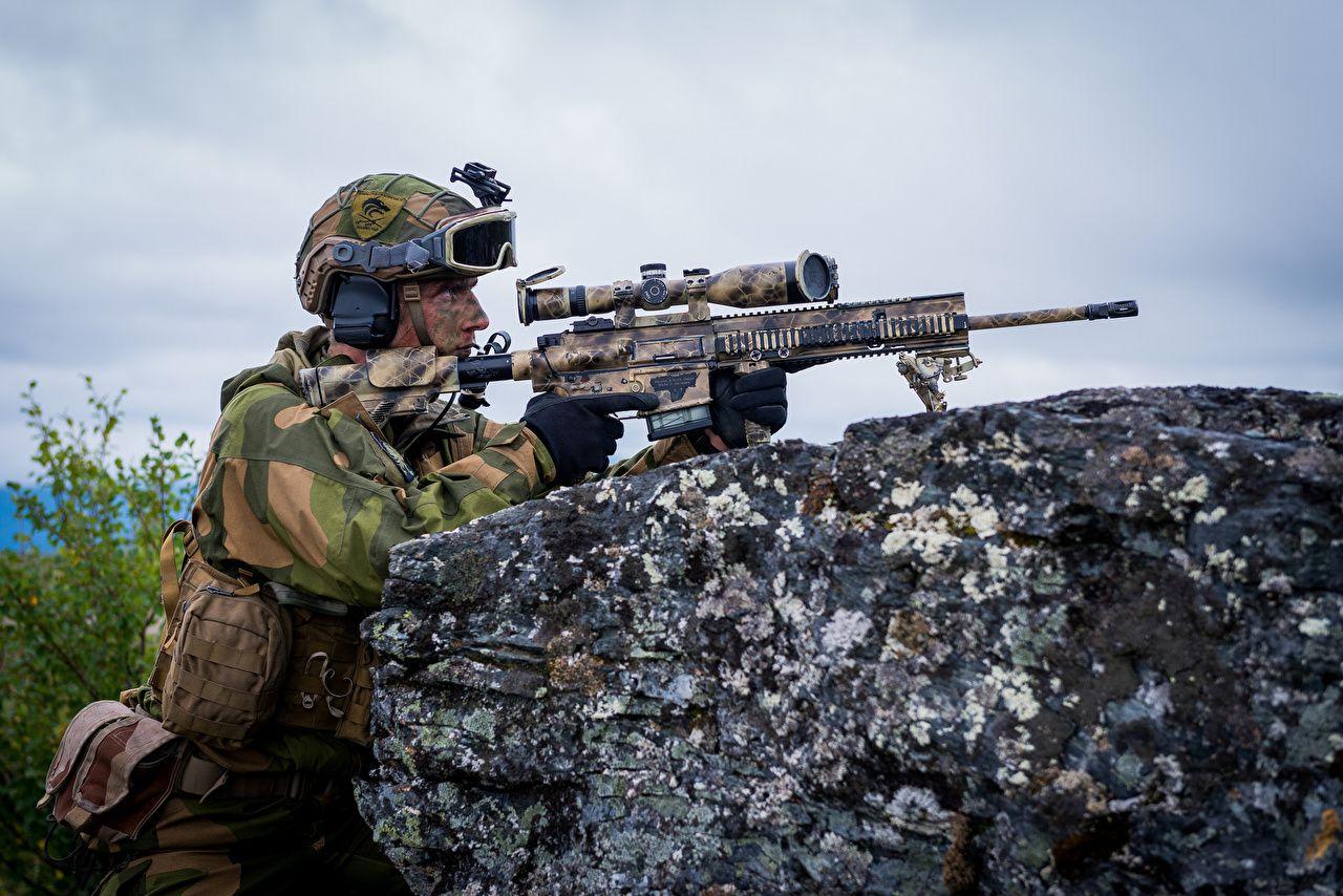 image Sniper rifle Snipers Soldiers Norwegian Army