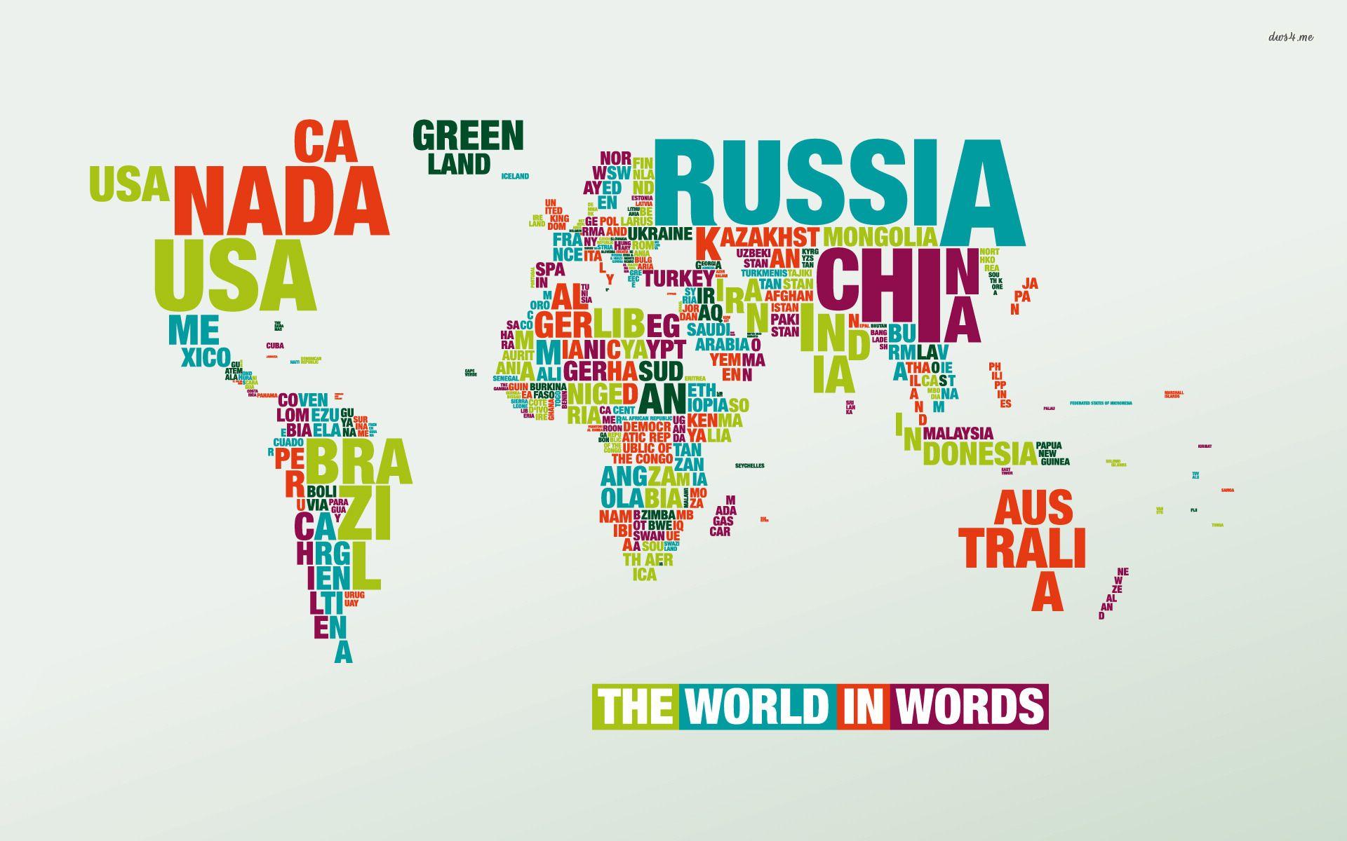The world in words wallpaper wallpaper