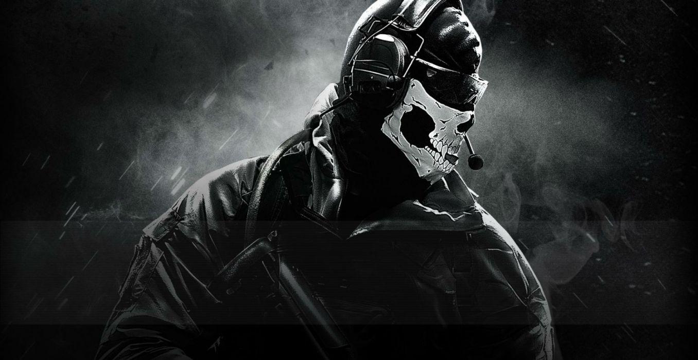 Call Of Duty Ghosts military warrior soldier weapon gun dark skull mask wallpaperx900