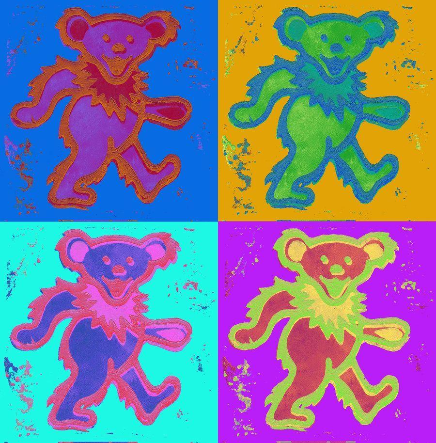 Download Grateful Dead Bears With Colorful Mandala Effect Wallpaper   Wallpaperscom