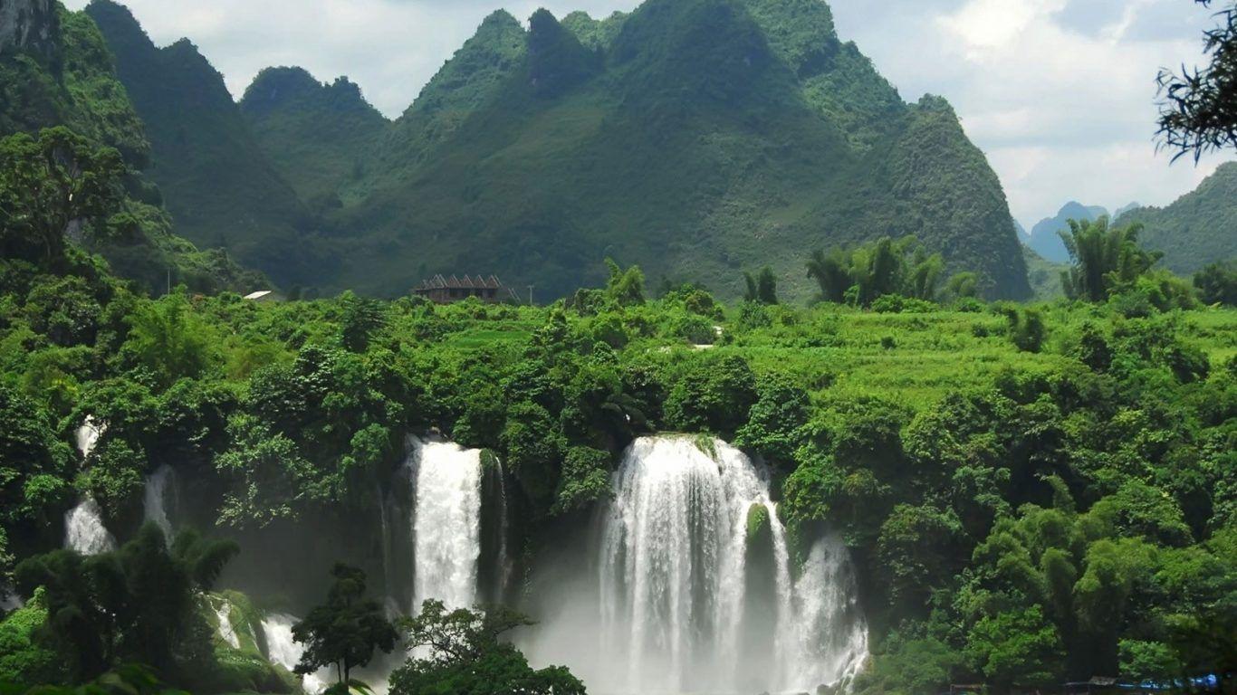 Free Rainforest Waterfall Wallpaper Image at Landscape Monodomo