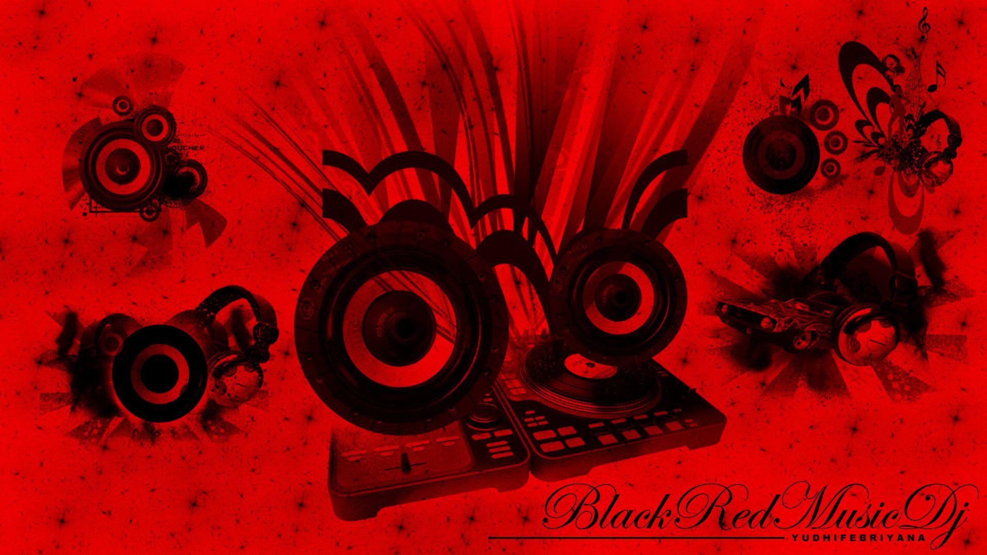 Black Red Music Dj By Yudhi Febriyana