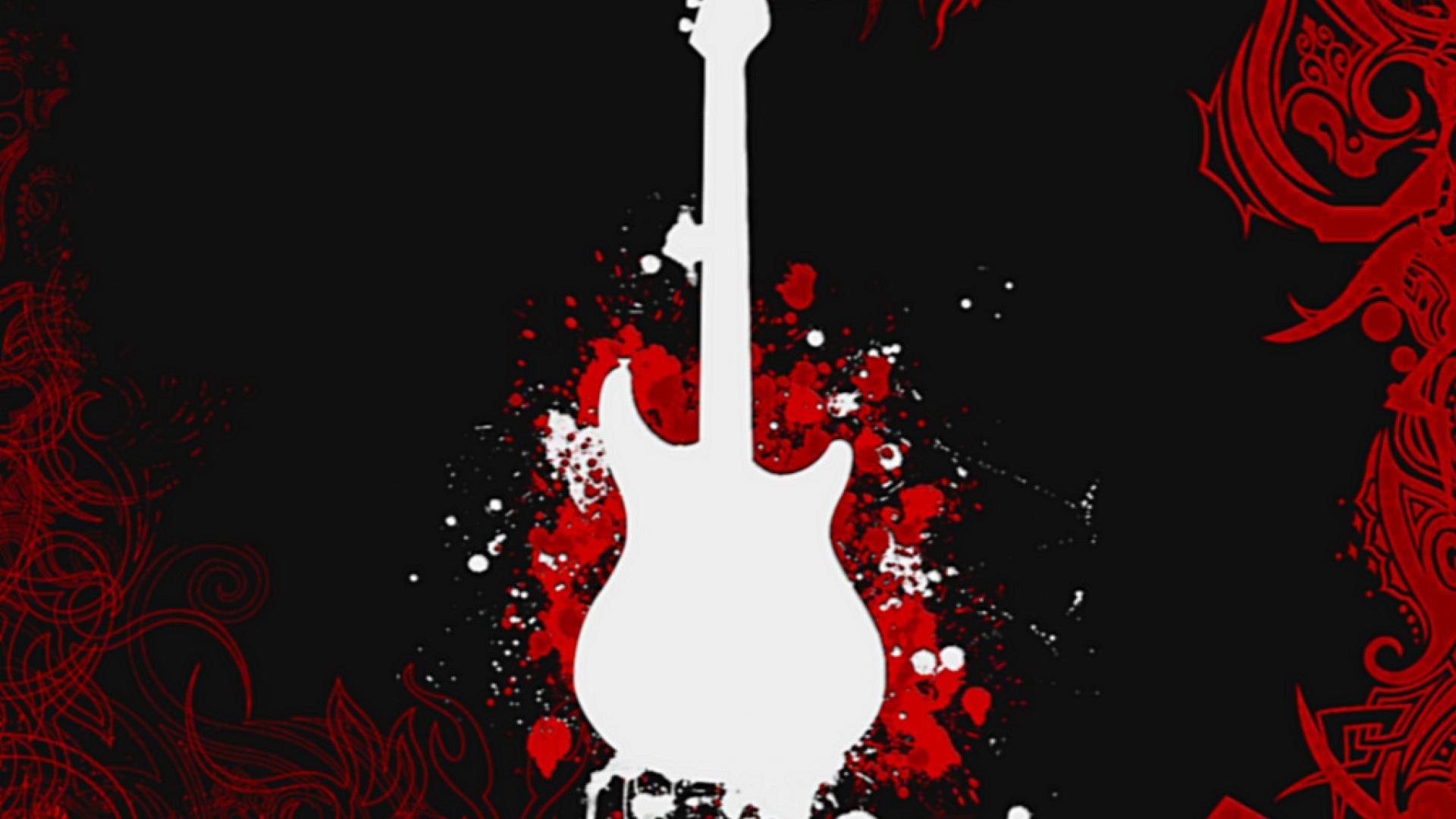 ScreenHeaven: Black dark guitars music desktop and mobile background