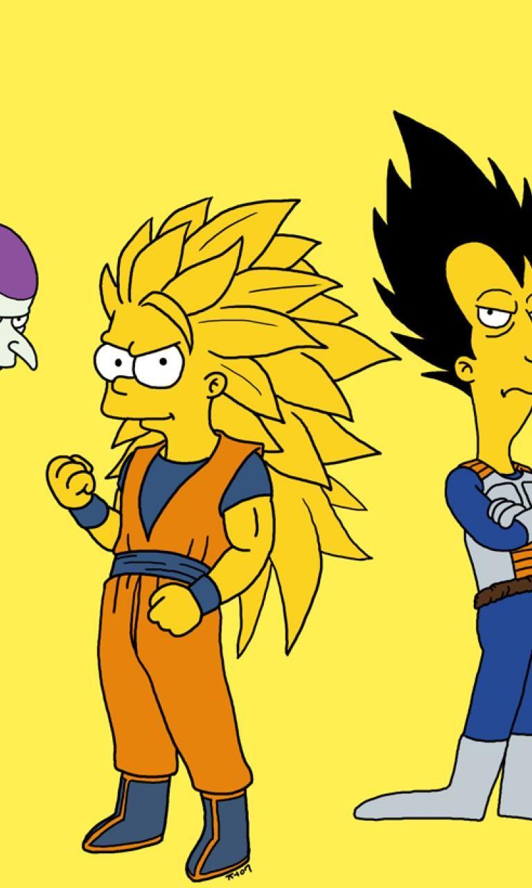ScreenHeaven: Dragon Ball Z Son Goku The Simpsons Vegeta cartoons