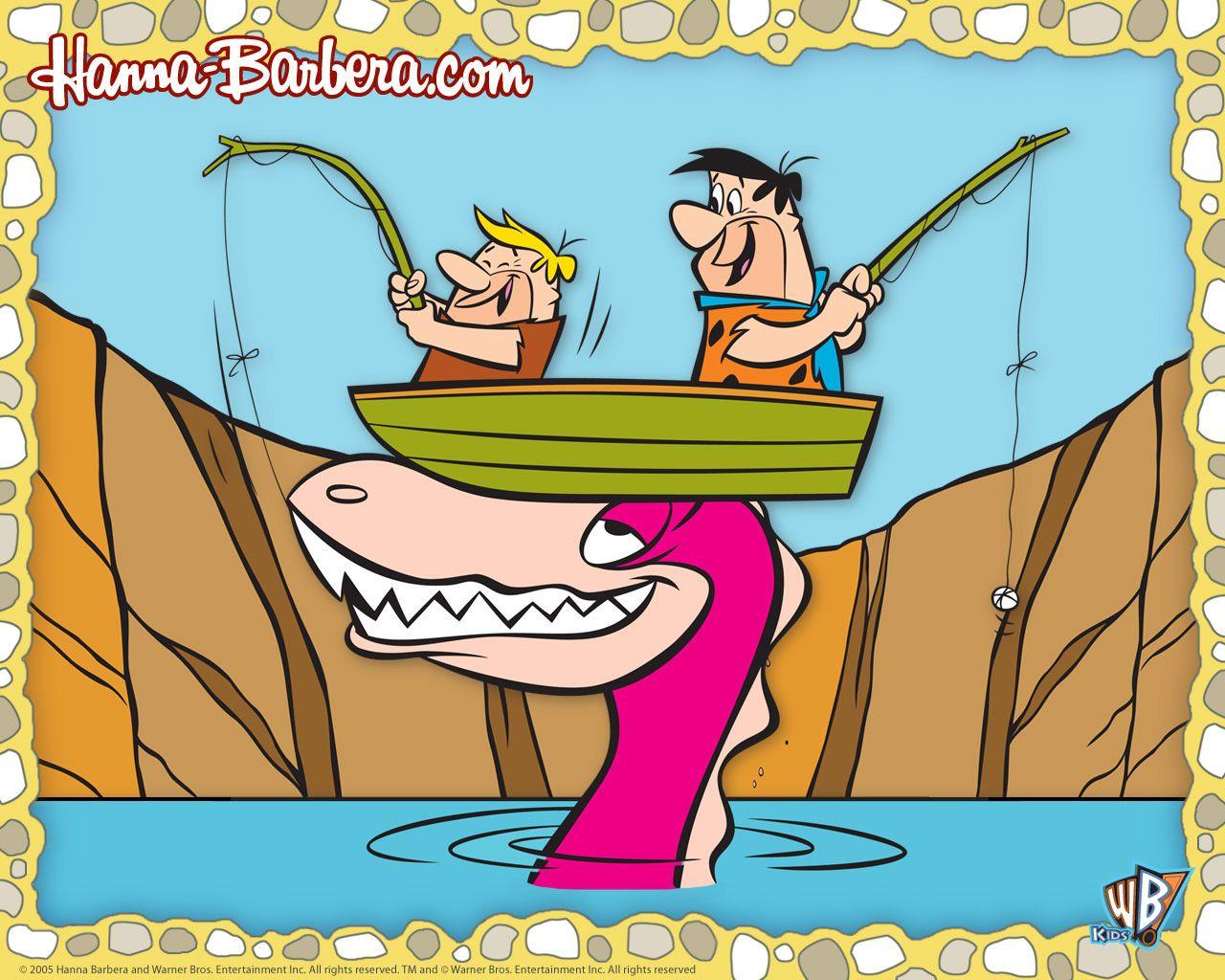 Fred Flintstone And Barney Fishing