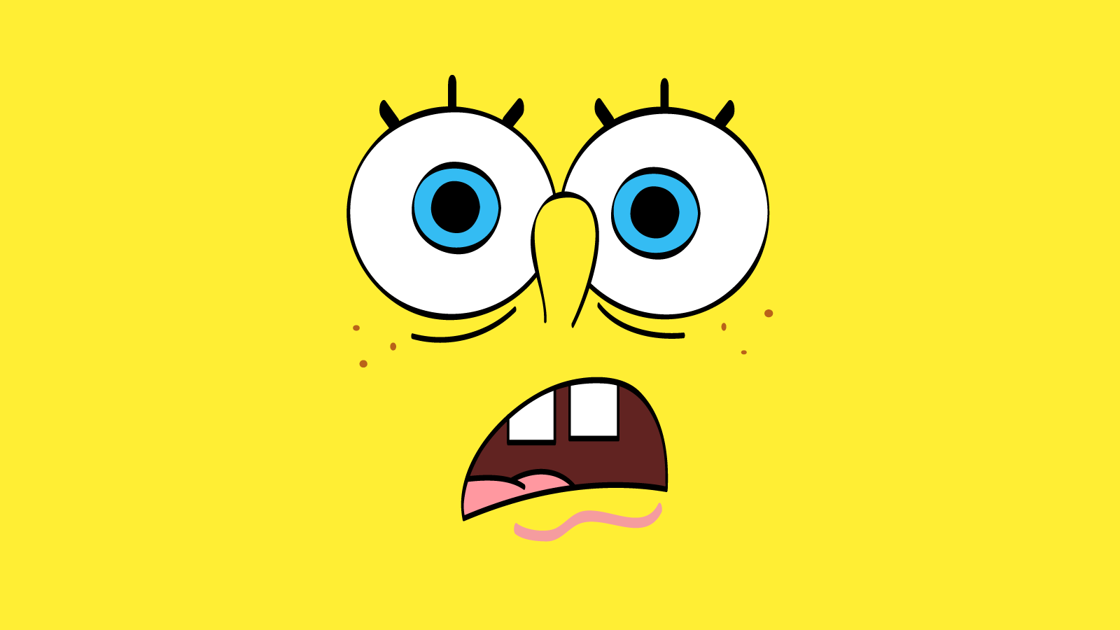 Download Funny Cartoon Spongebob Sad Face Yellow Wallpaper HD