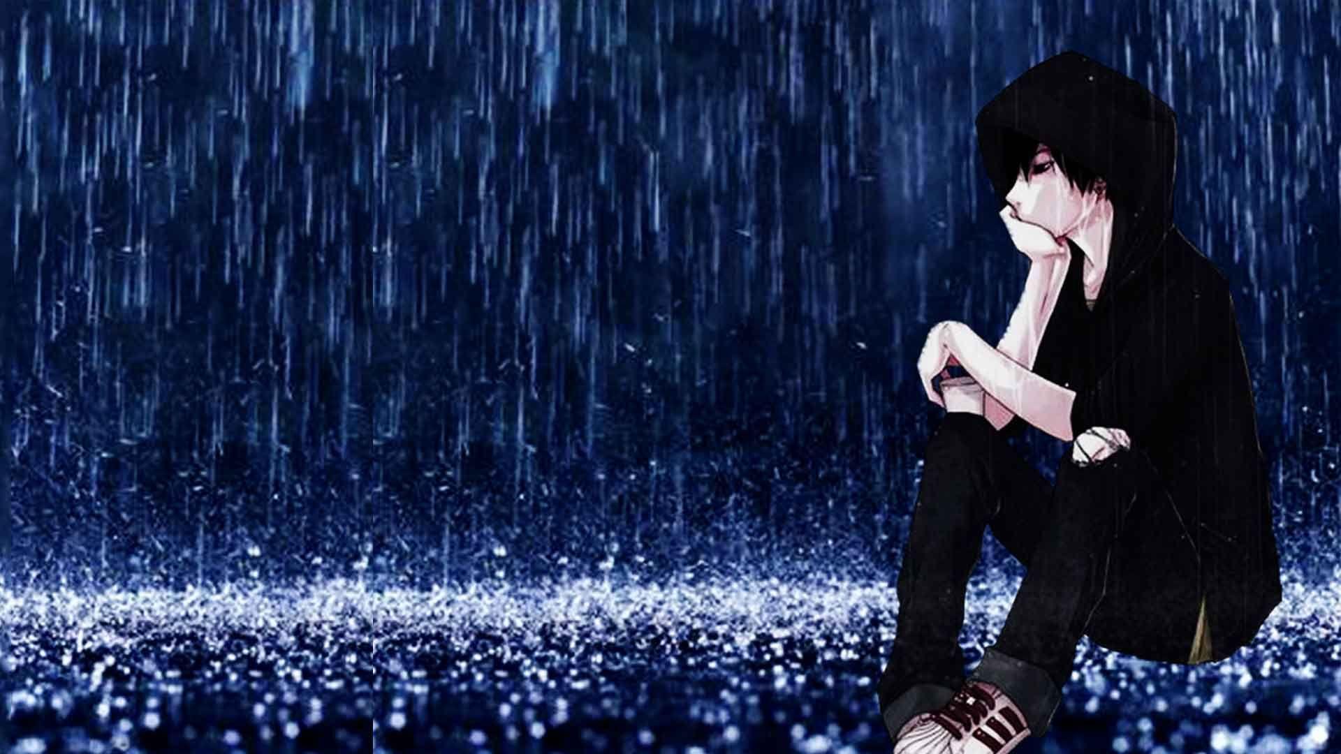 Sad Anime Boy Image. Sad Cartoon Boy Alone Pic. Sadever