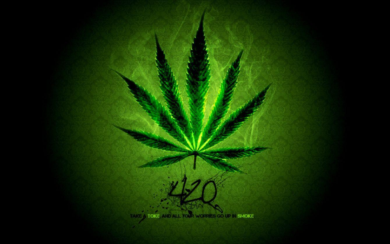 3D Wallpaper Cool Weed Leaf Marijuana HD Wallpaper