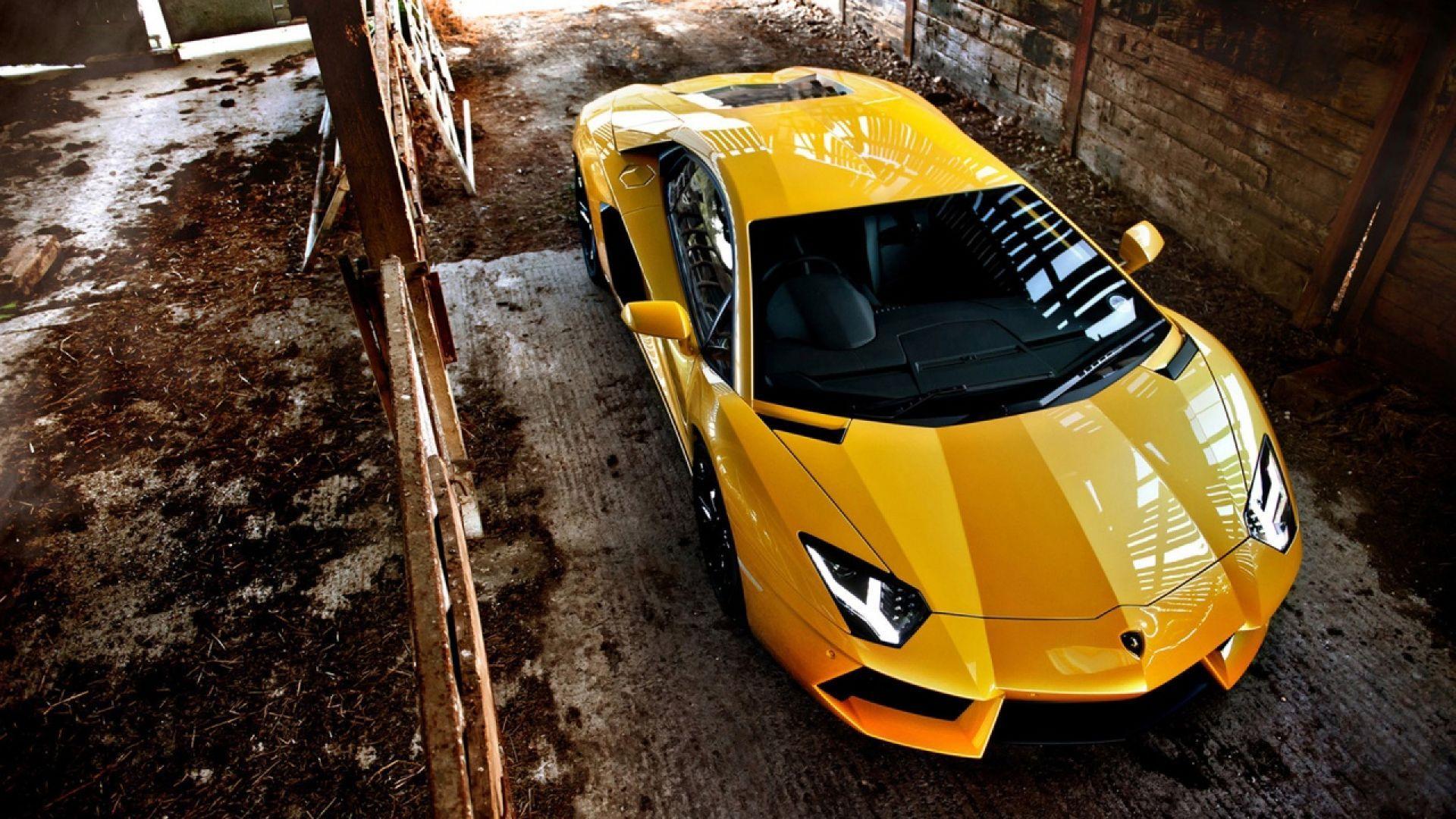 Lamborghini Aventador Car Yellow Bug!. HD Lamborghini