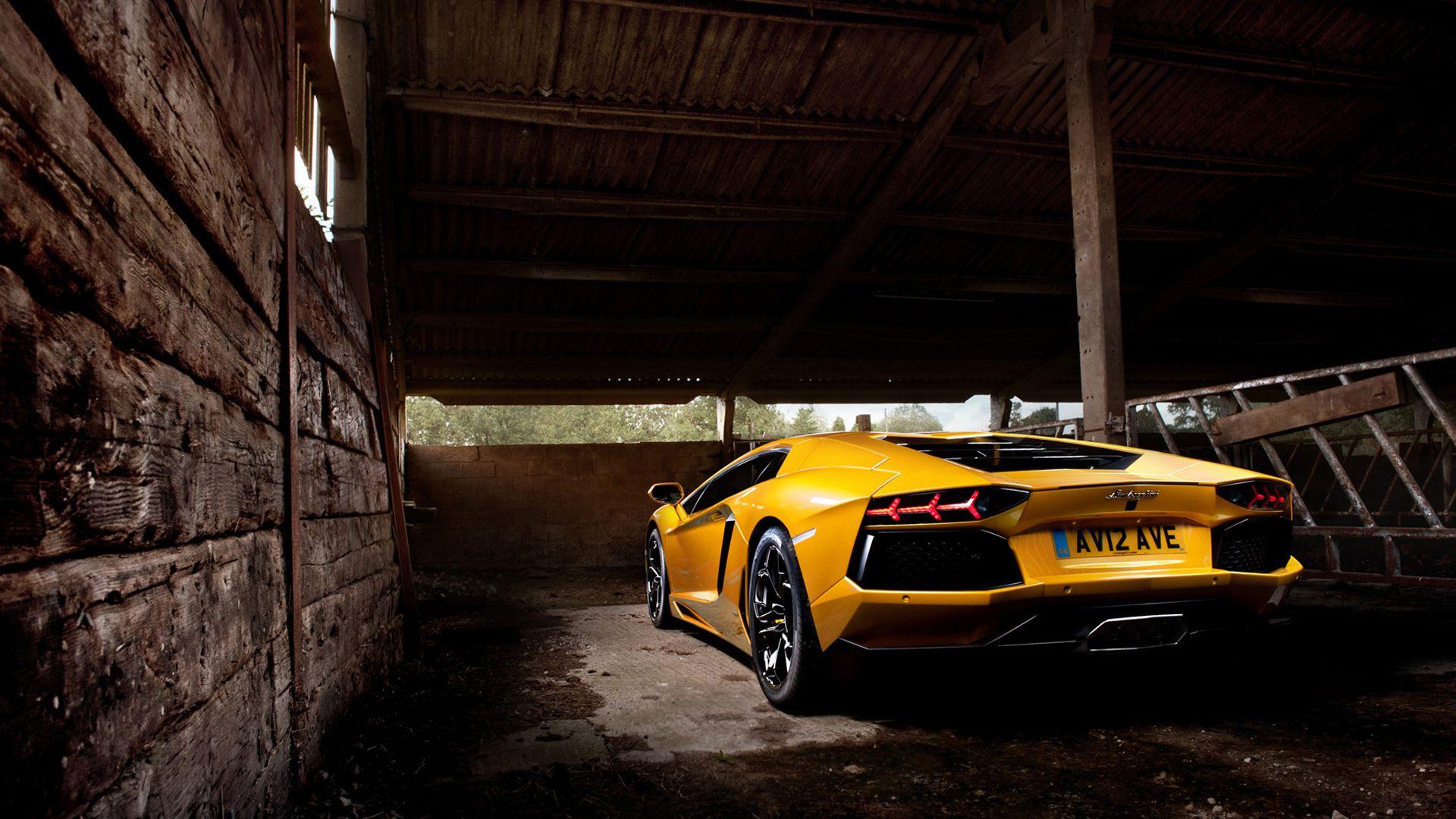 Yellow Lamborghini Aventador 2Related Car Wallpaper wallpaper