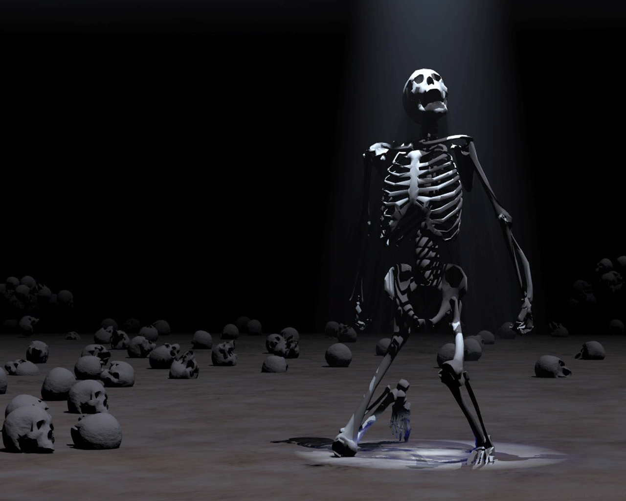 cool 3d animated skulls wallpapers