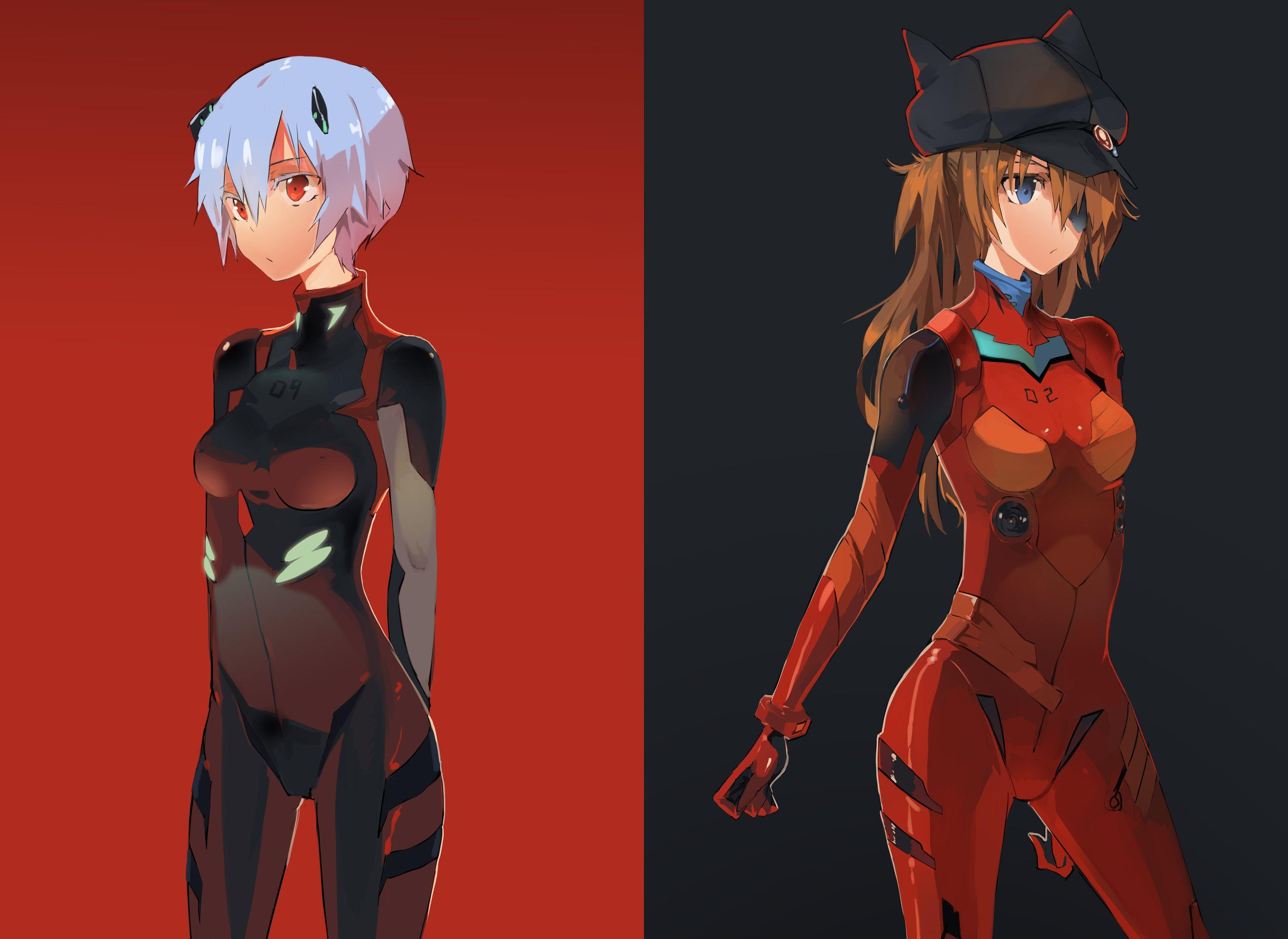Asuka Y Rei Evangelion Wallpapers Wallpaper Cave