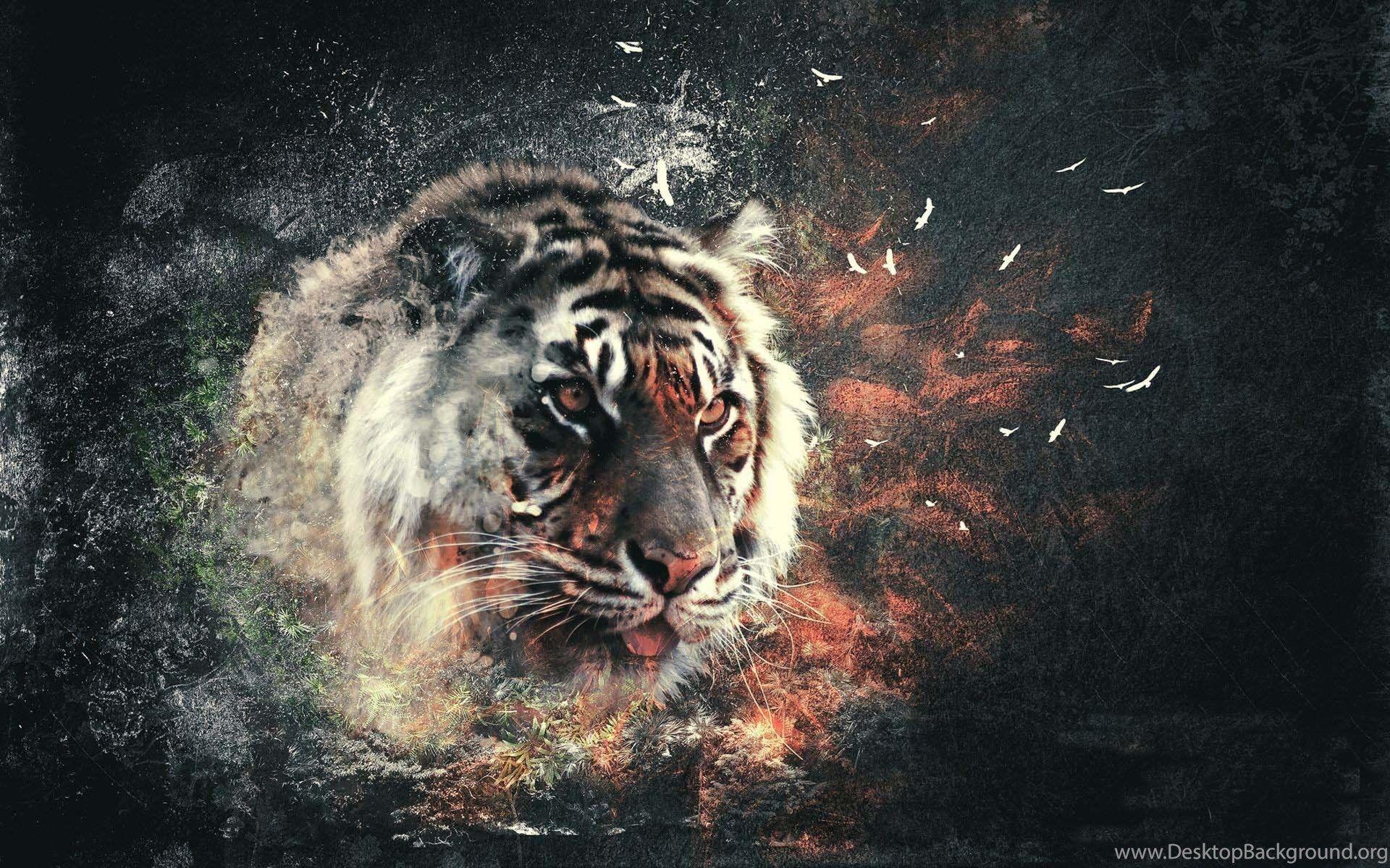 3D Tiger Wallpaper Wallpaper HD Wide Desktop Background
