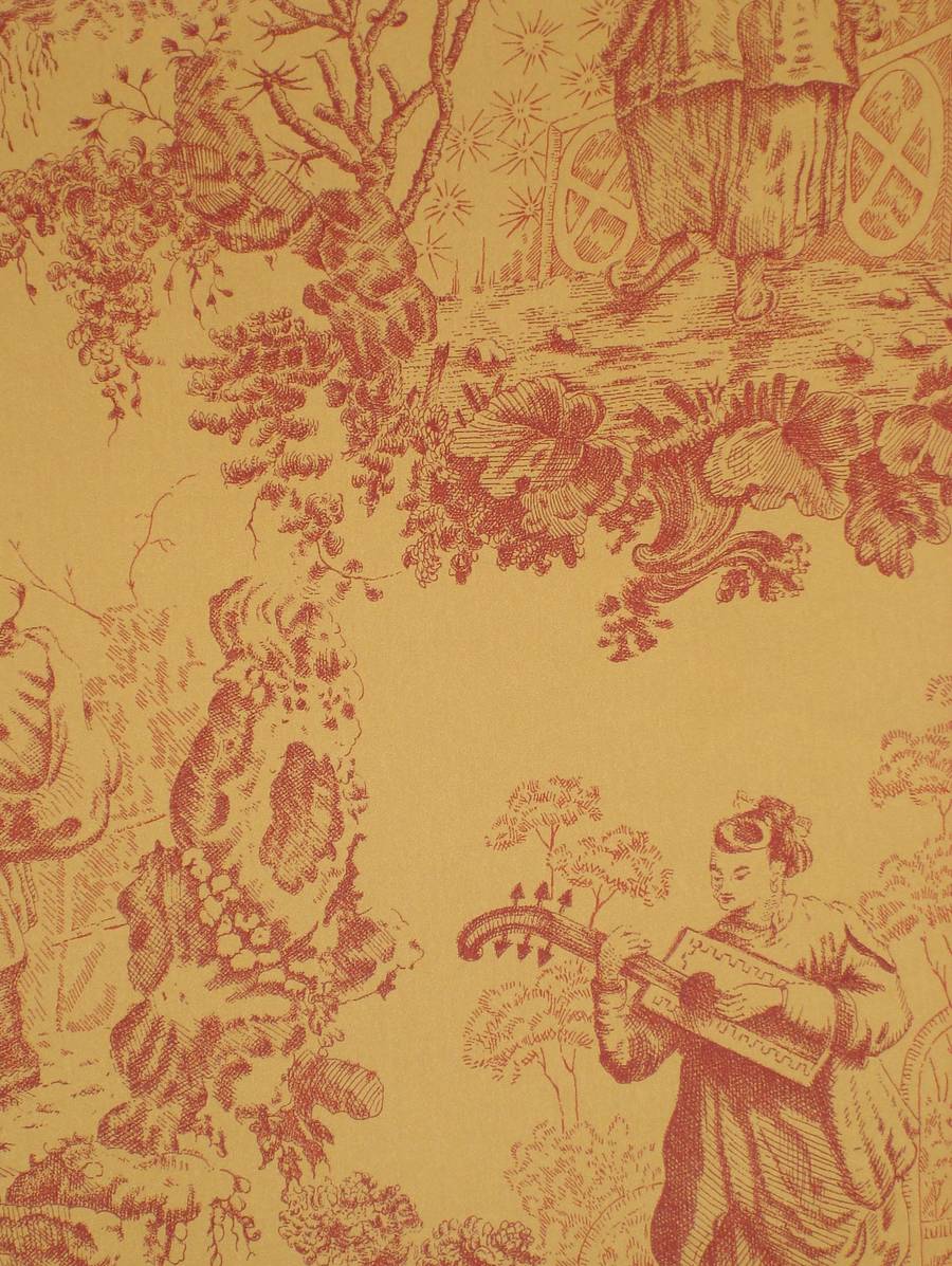 Buy Chinese Toile Canton Yellow Wallpaper from Lewis & Wood 89