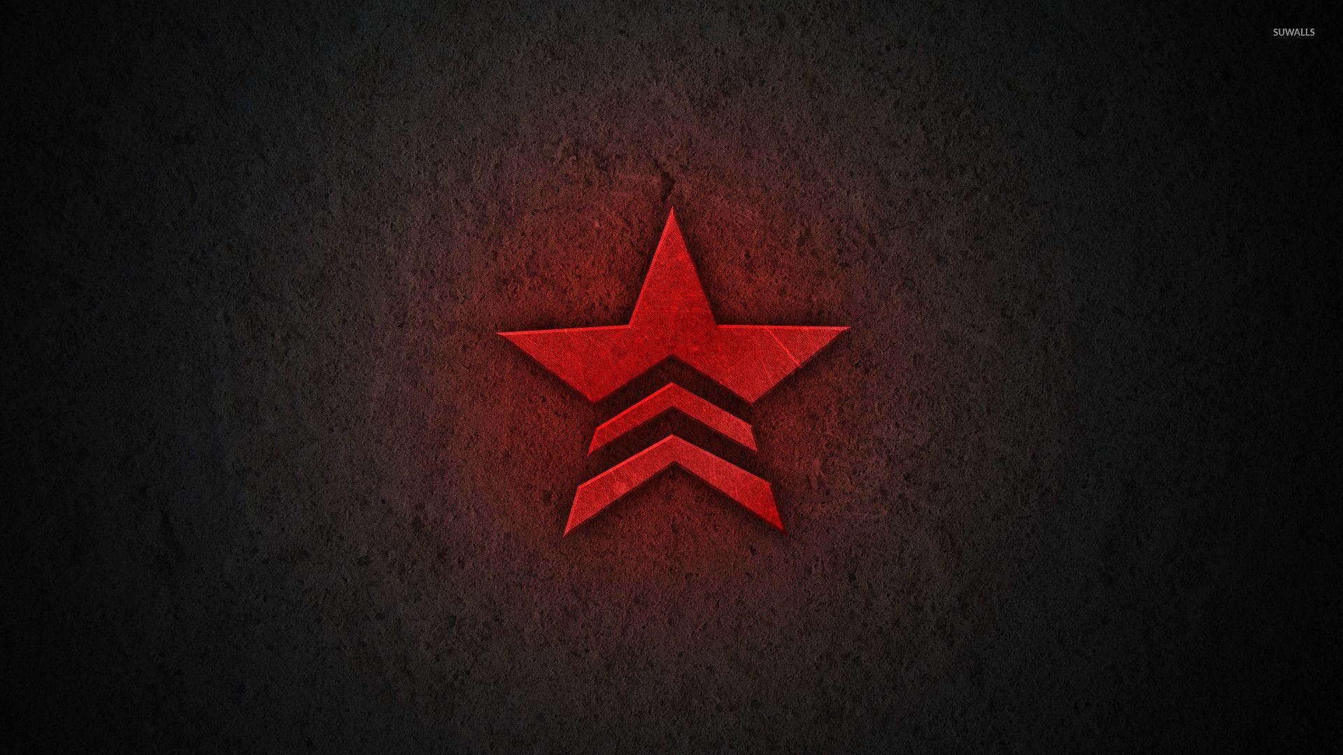 Red Mass Effect star logo wallpaper wallpaper