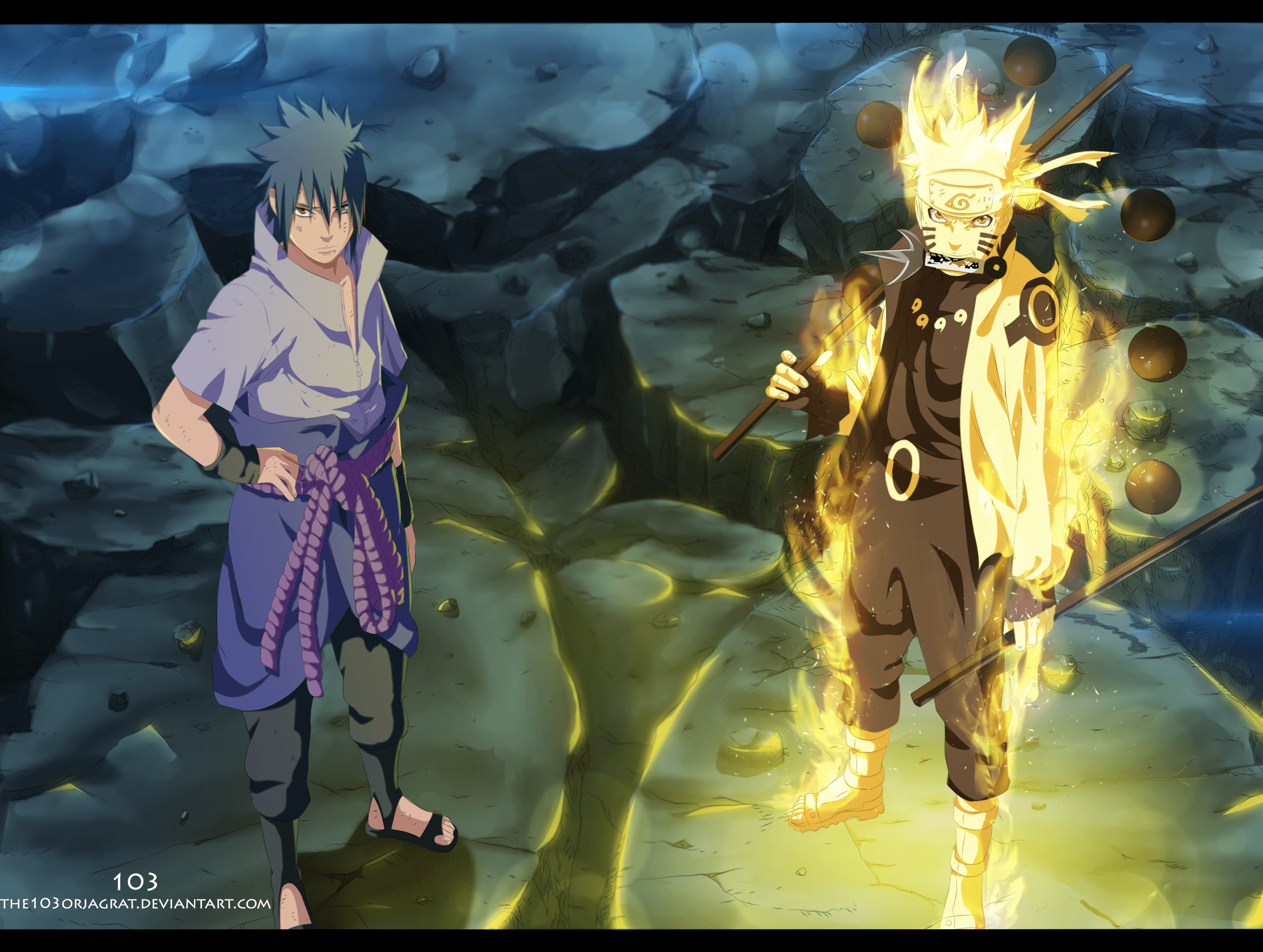 Goku & Vegeta (Saiyan Saga) VS Naruto & Sasuke