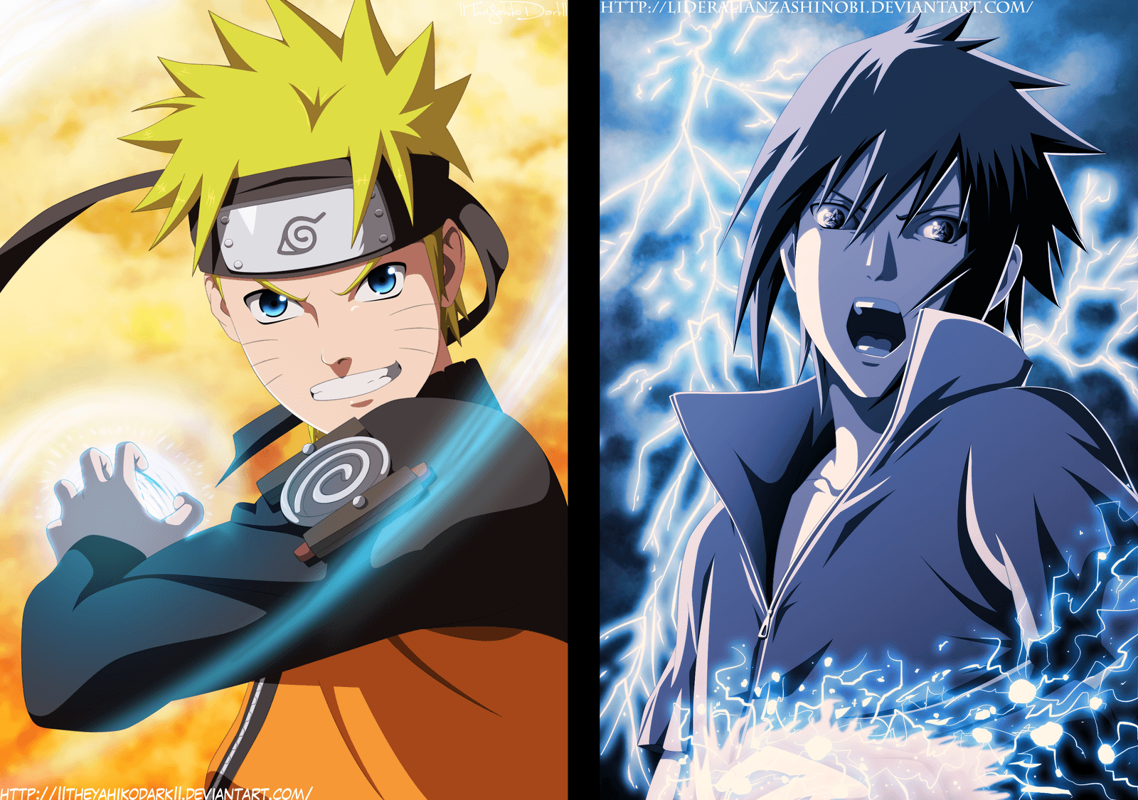 Naruto & Sasuke vs Gabriel (Supernatural)