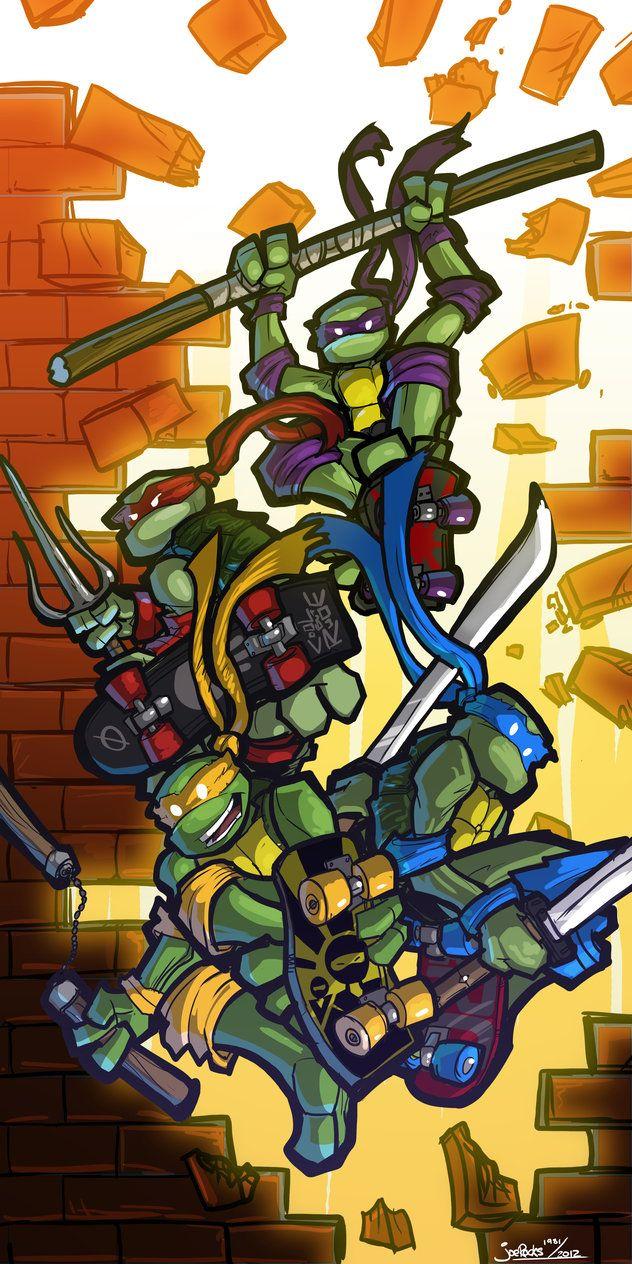 Teenage Mutant Ninja Turtles vs Wall