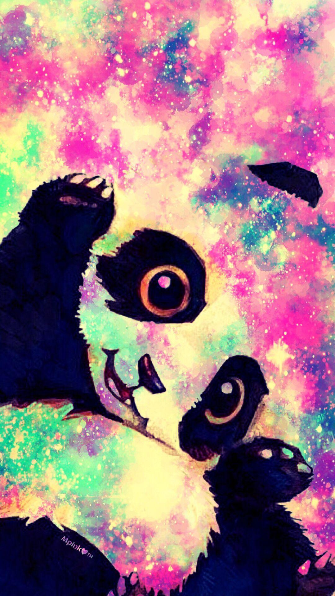 Cute Panda Galaxy Wallpaper #androidwallpaper #iphonewallpaper