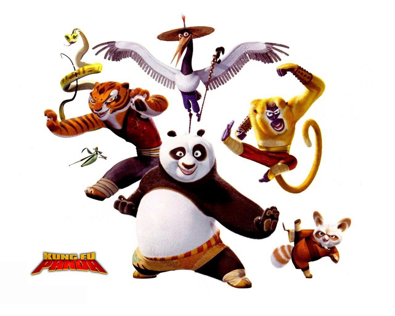 Wallpaper Kung Fu Panda Cartoons White background