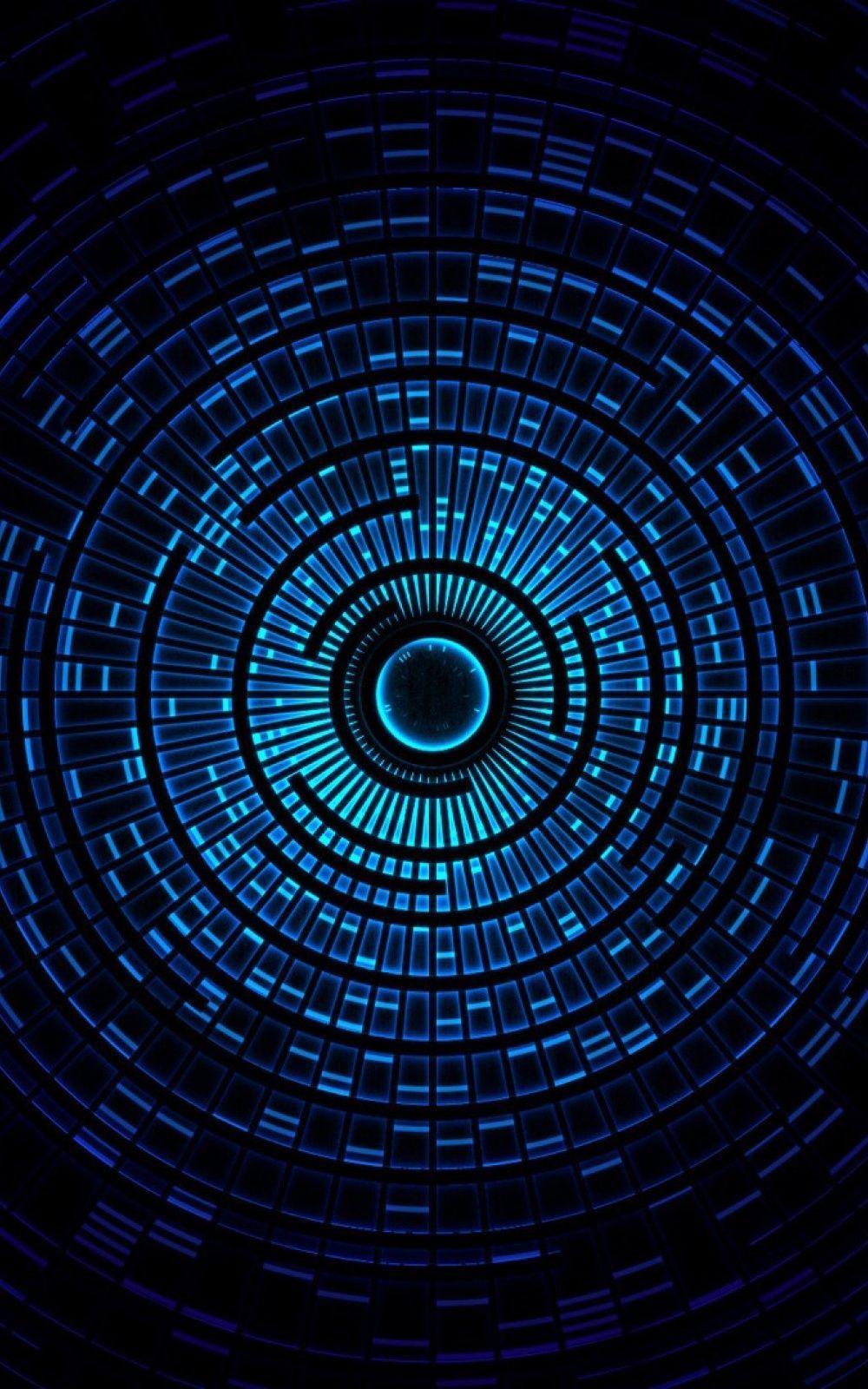 Blue Science Fiction Eye Android Wallpaper free download