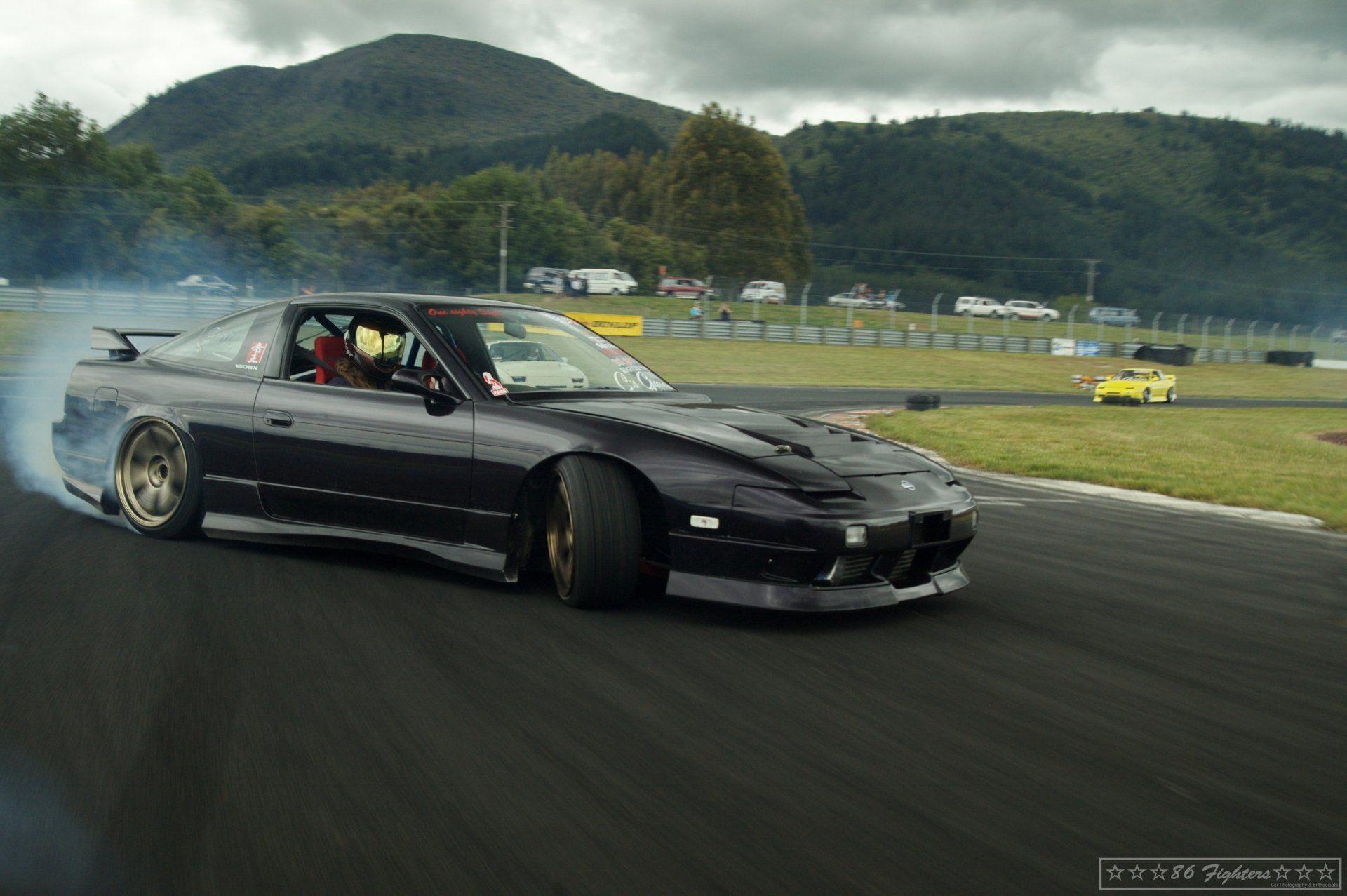 nissan sx chuki drift car black mountain HD wallpaper