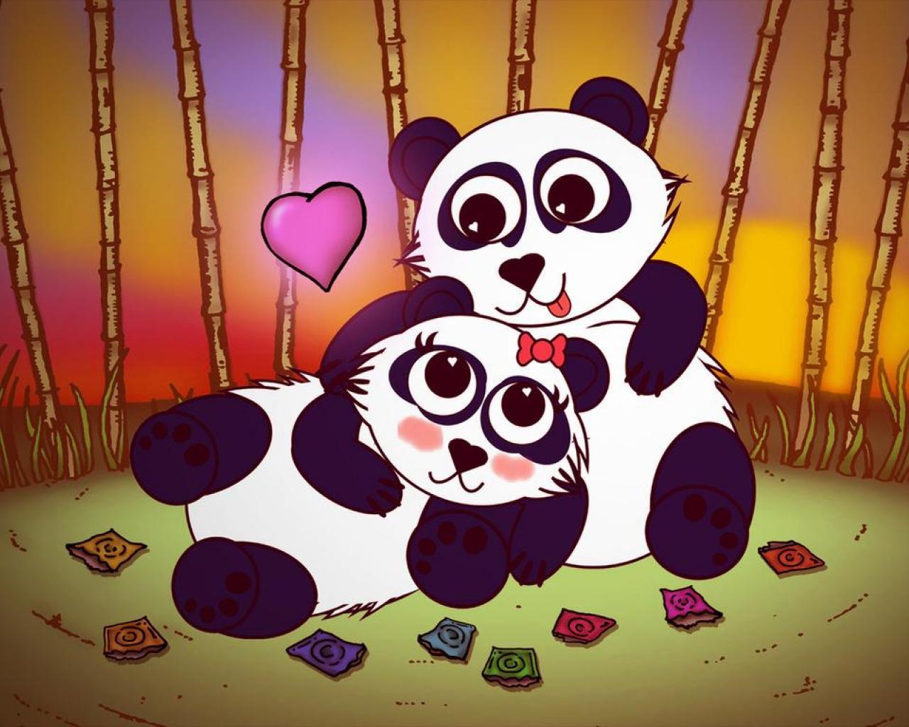 PANDA LOVE WALLPAPER
