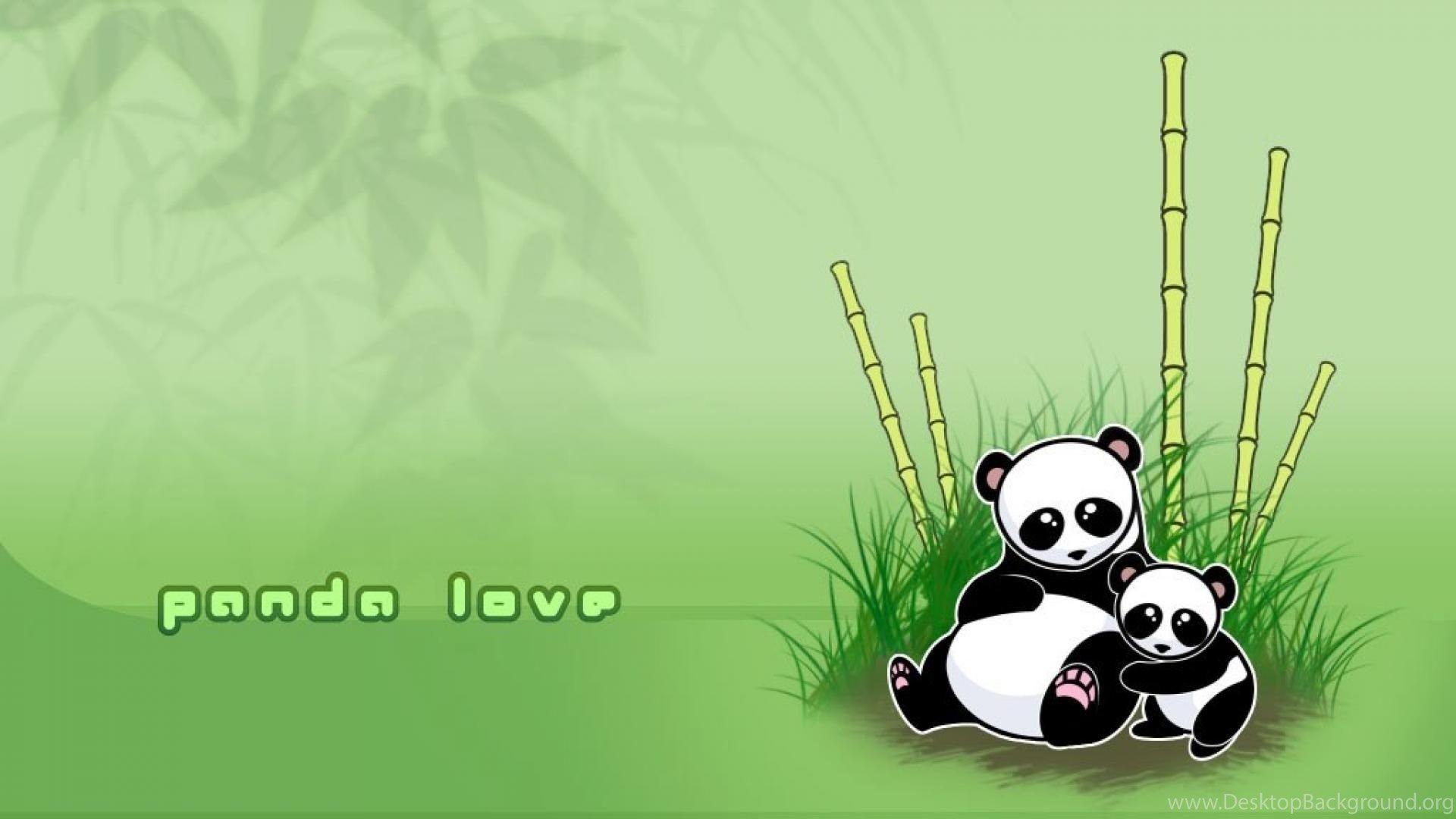 Cute HD for desktop panda love wallpaper Desktop