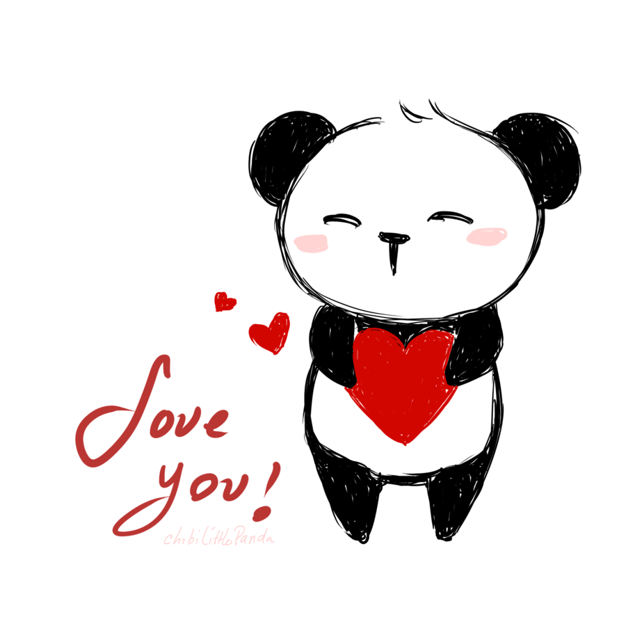 Collection of Cute Panda Love Drawing. High quality, free