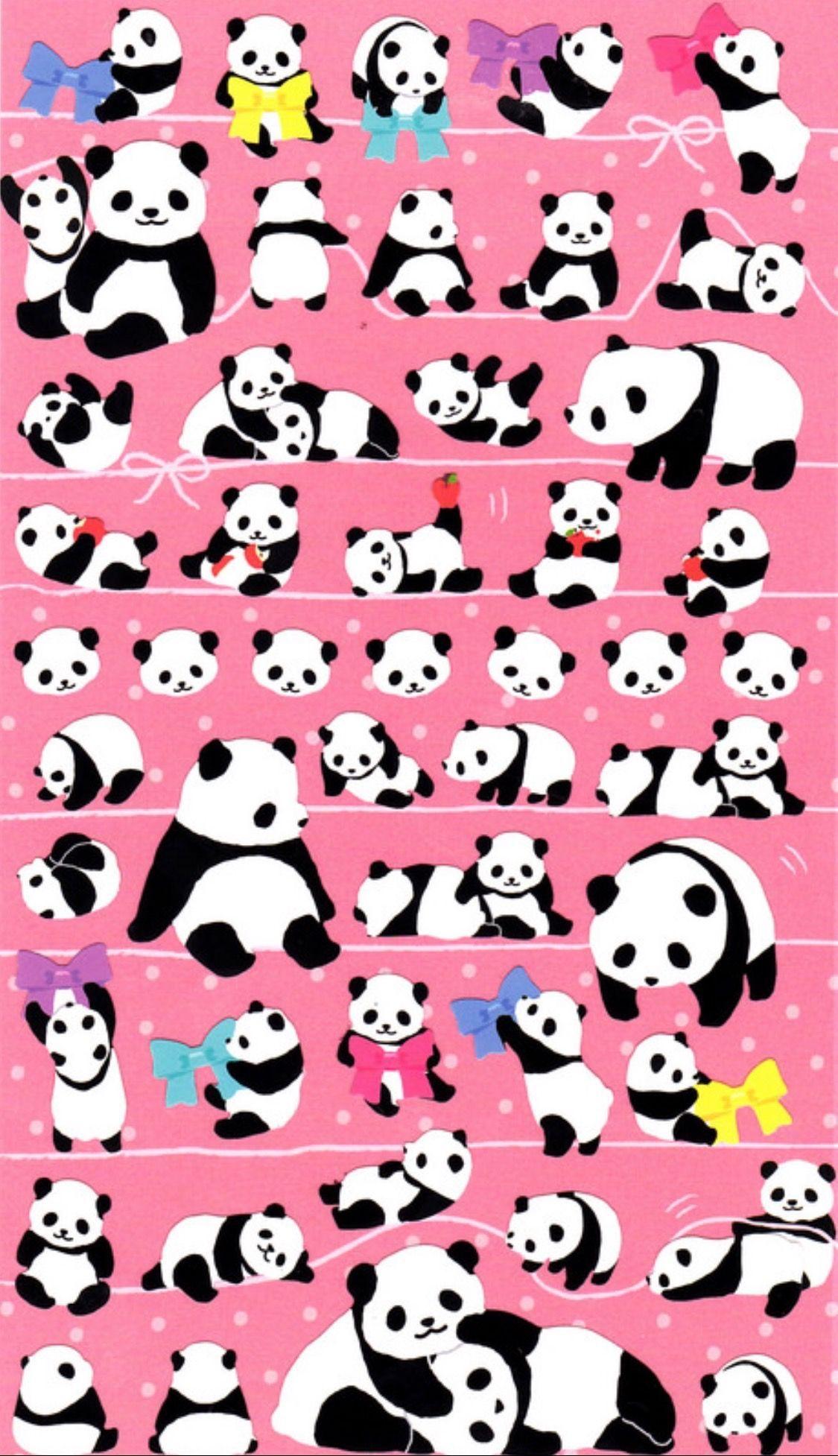 Kawaii Pink Panda Wallpapers Wallpaper Cave