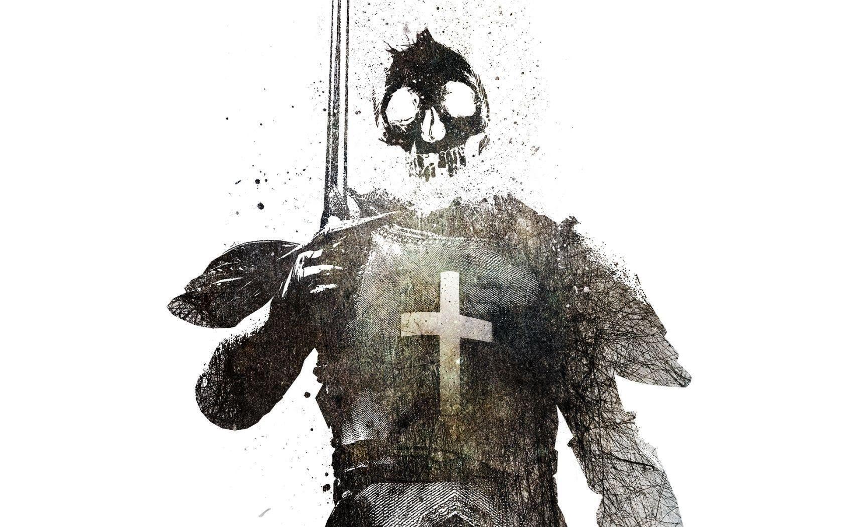 Skull Head Crusader Wallpaper Desktop Background